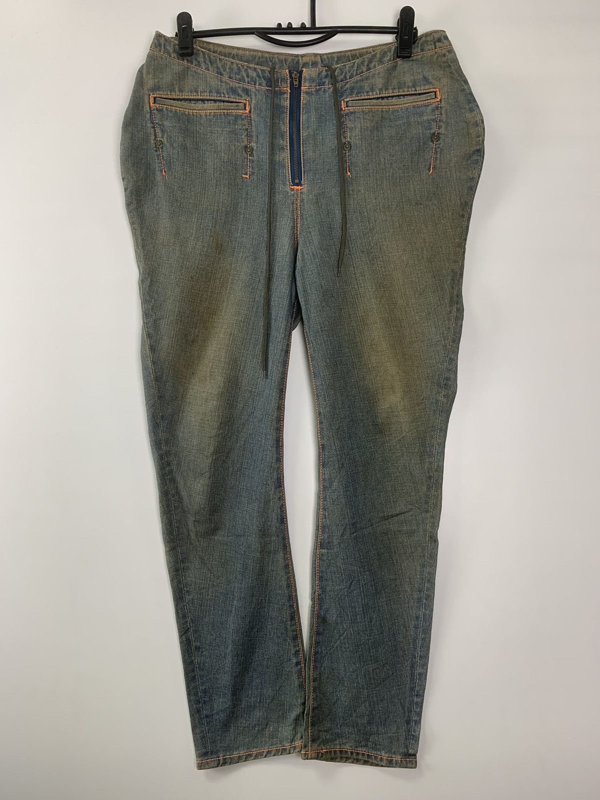 Japanese Brand Frap Bois distressed denim Size 22" - 1 Thumbnail