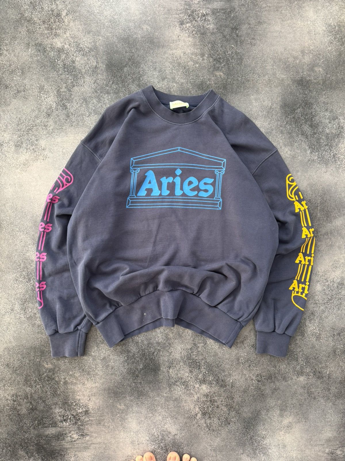 Aries Aries Temple Crew Sweatshirt Size US L / EU 52-54 / 3 - 1 Thumbnail