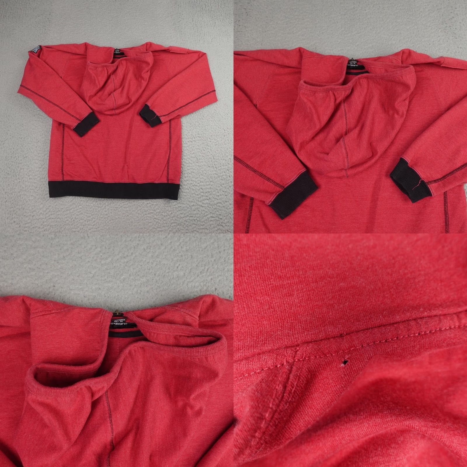 Quiksilver Quiksilver Hoodie Mens XL Red Full Zip Graphic Sweatshirt Tigers Patch Surf Y2K 90s Grunge Size US XL / EU 56 / 4 - 8 Thumbnail