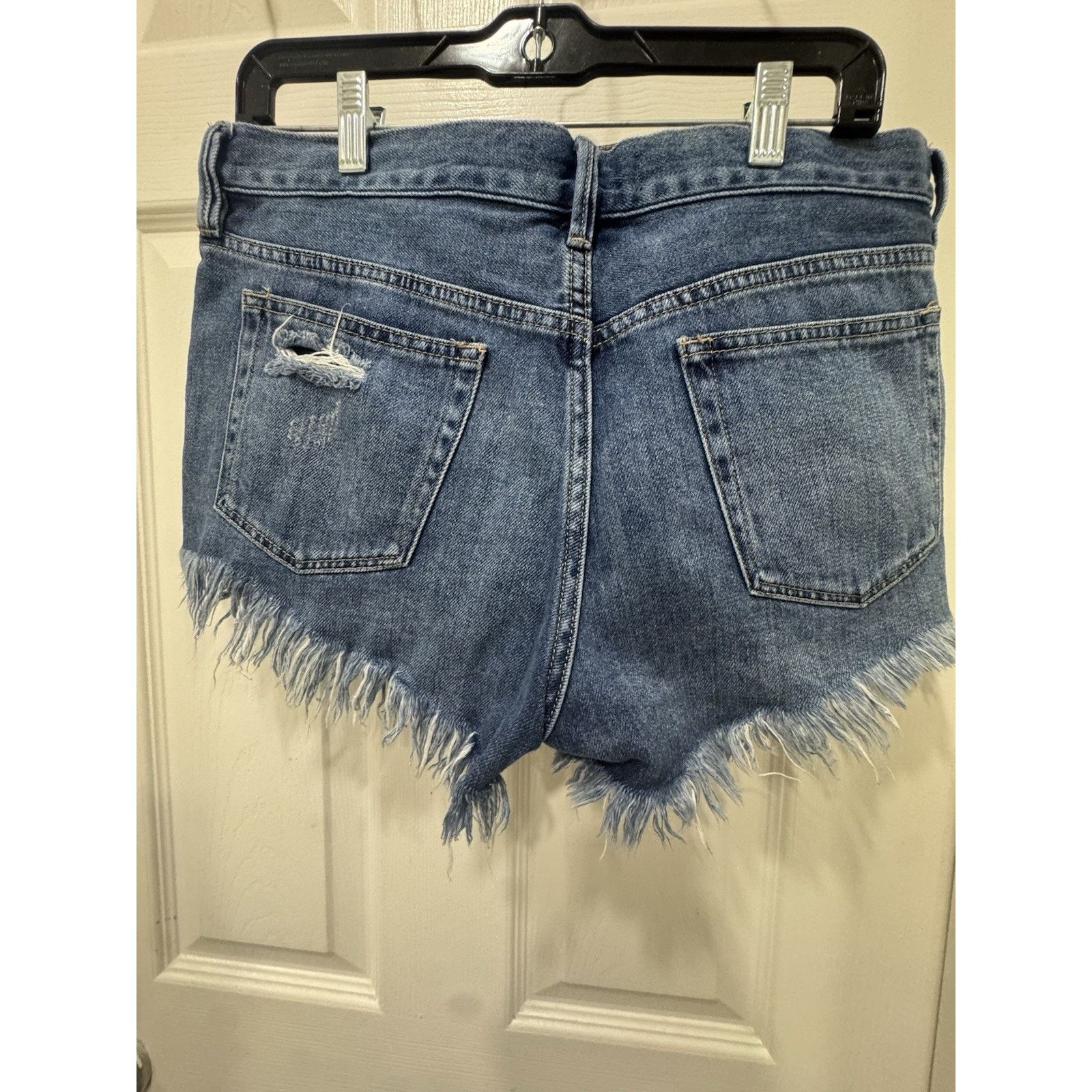 Free People Free People We The Free Cut Off Denim High Rise Short Size 29" - 4 Thumbnail