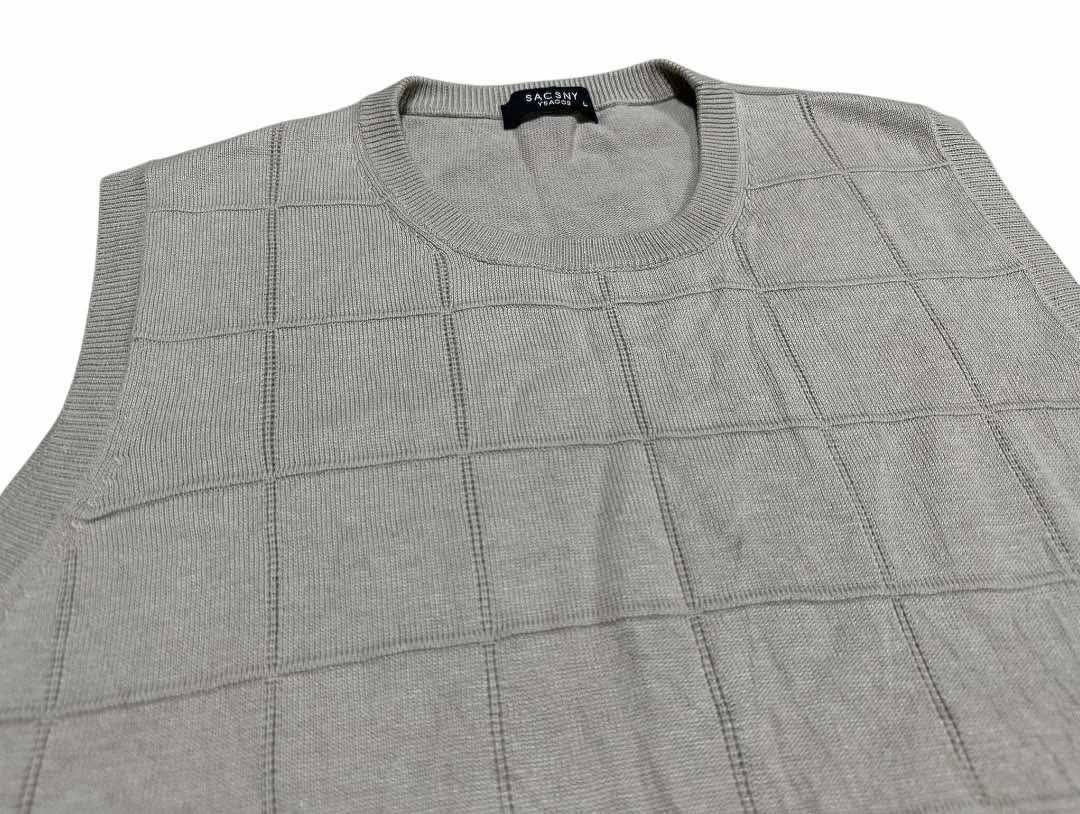 Yohji Yamamoto 🔥Vintage Yohji Yamamoto Y’Saccs Grid Knit Sleeveless Shirt Size US L / EU 52-54 / 3 - 3 Thumbnail