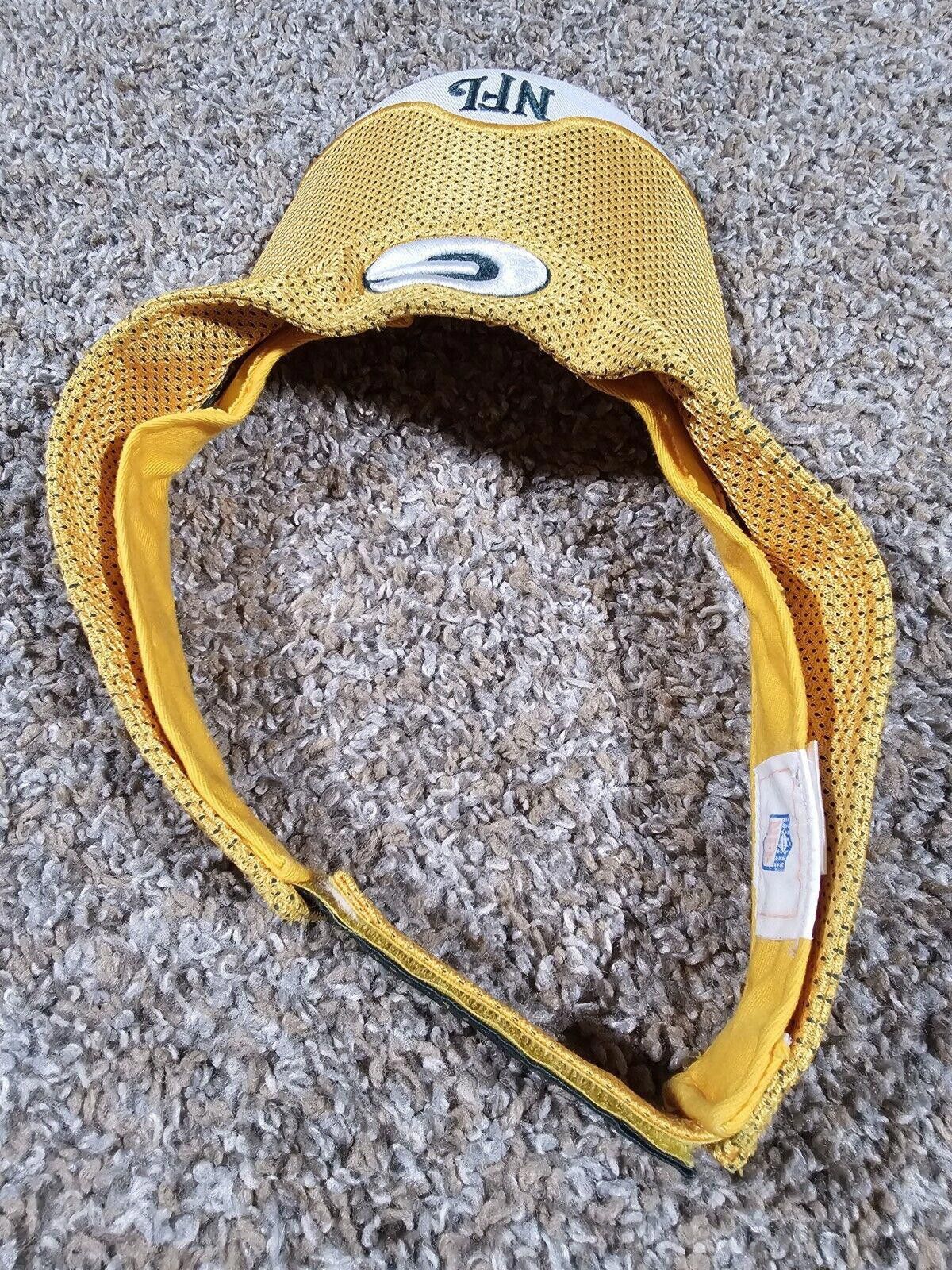 NFL Green Bay Packers Gold yellow mesh Strapback visor hat Size ONE SIZE - 4 Thumbnail