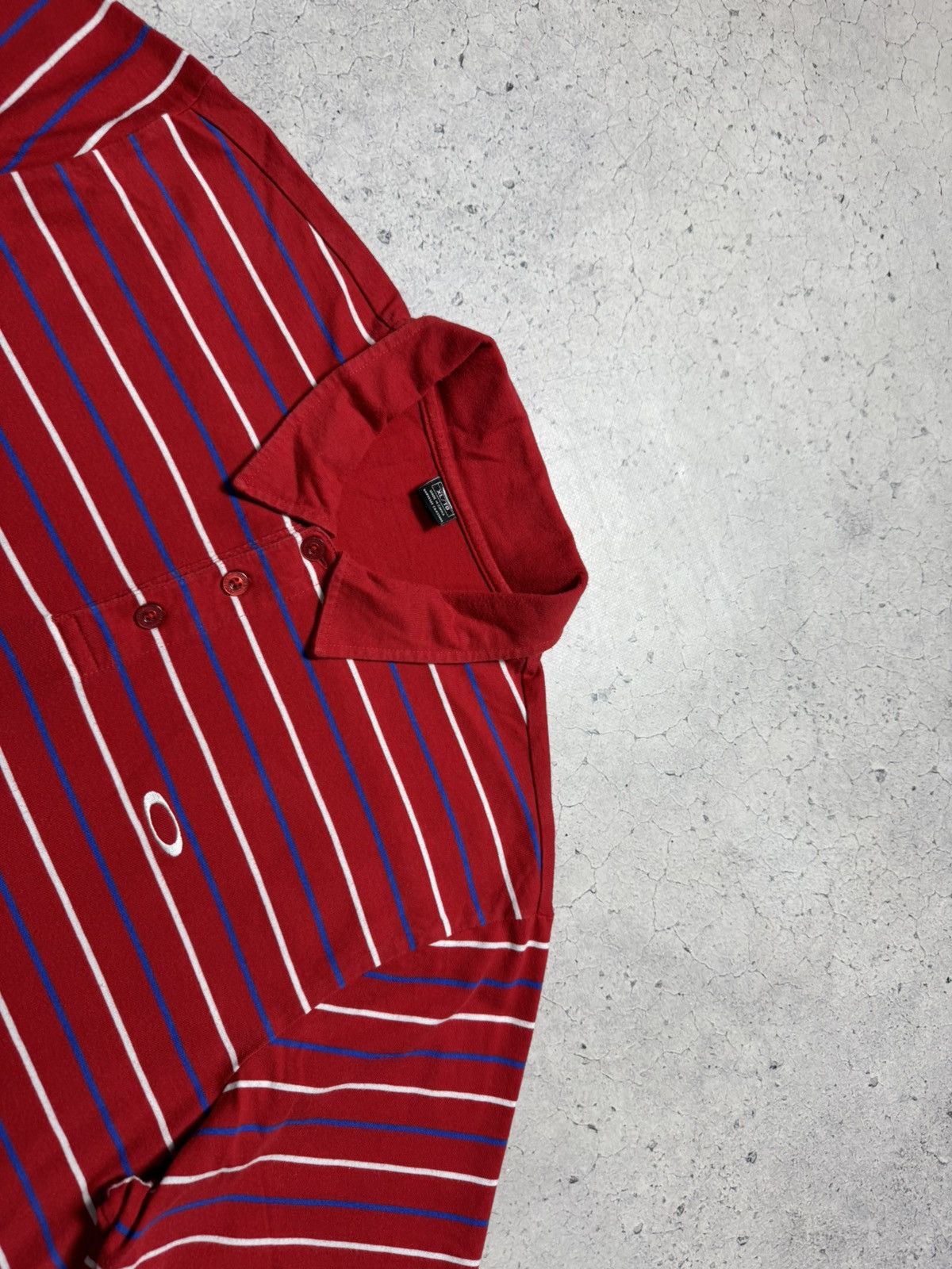 Oakley Oakley Striped Vintage Polo Shirt Size XL Size US XL / EU 56 / 4 - 4 Thumbnail