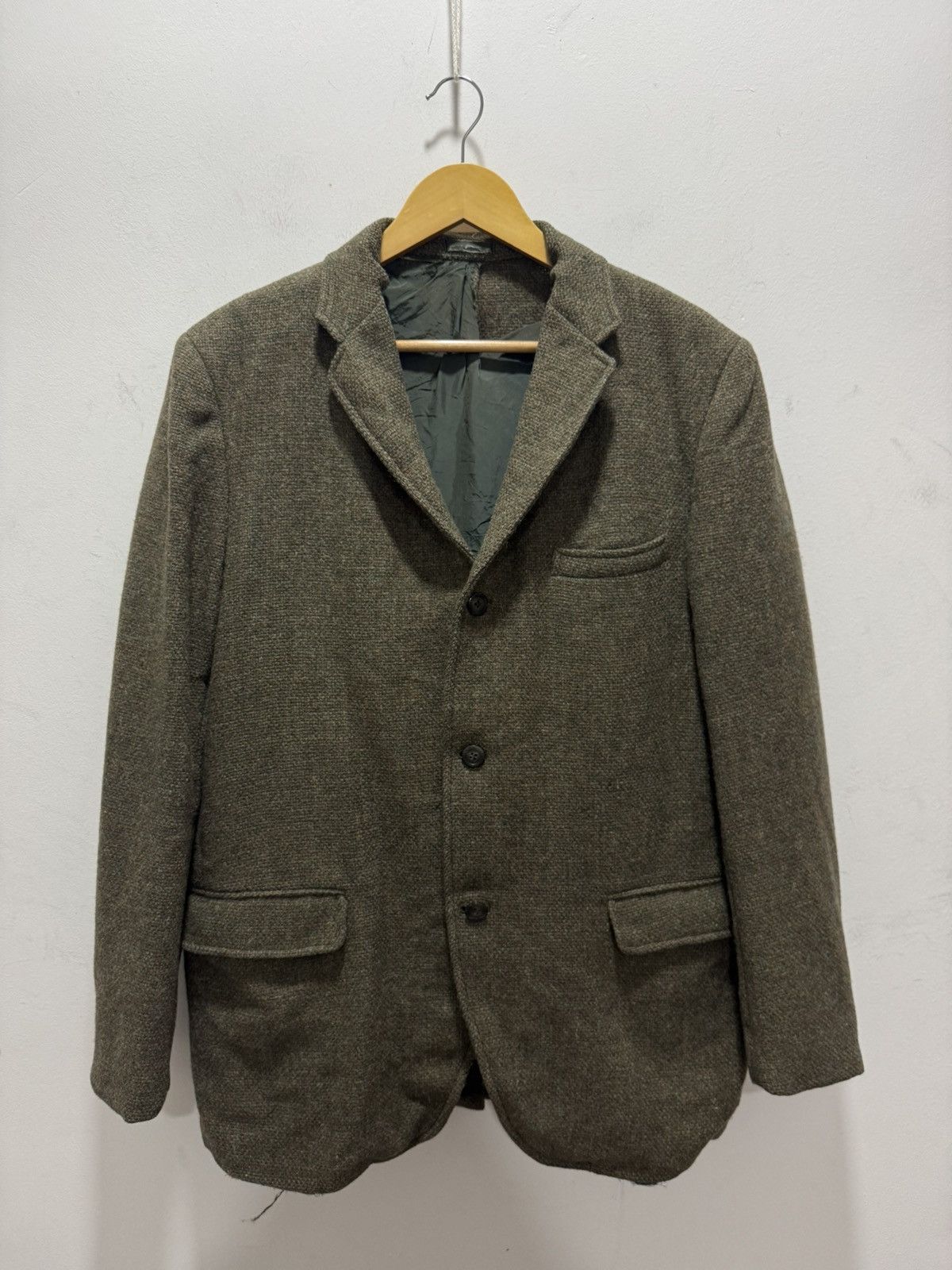 Designer × Harris Tweed DISTRESSED HARRIS TWEED HAND WOVENWOOL BLAZER JACKET Size US S / EU 44-46 / 1 - 2 Thumbnail
