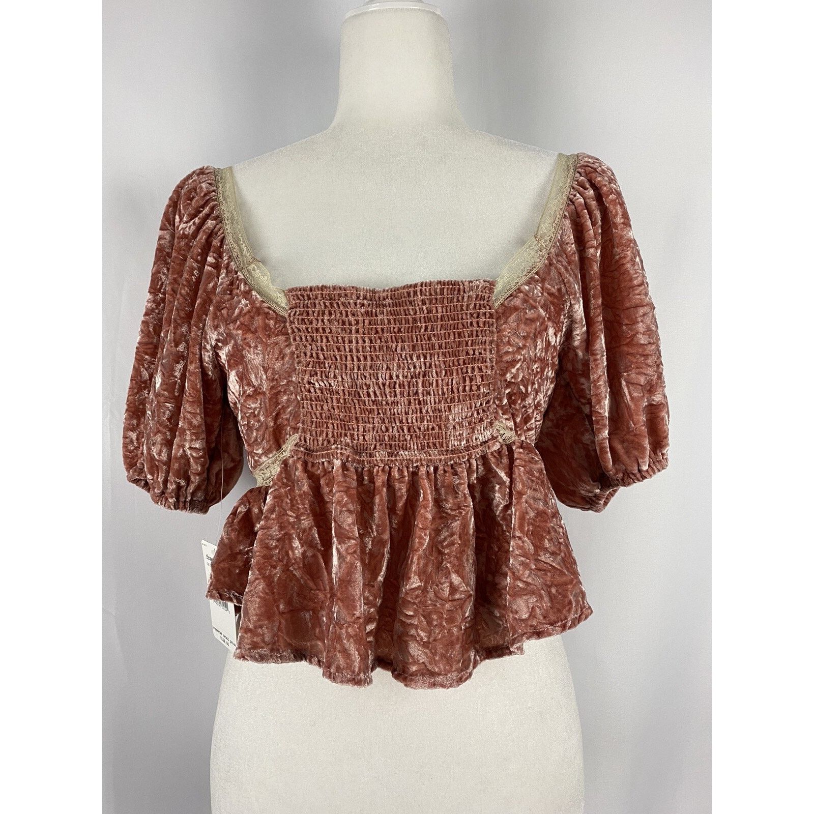 Free People New Free People Yours Truly Velvet Crop Top Size SA002092 Size S / US 4 / IT 40 - 5 Thumbnail