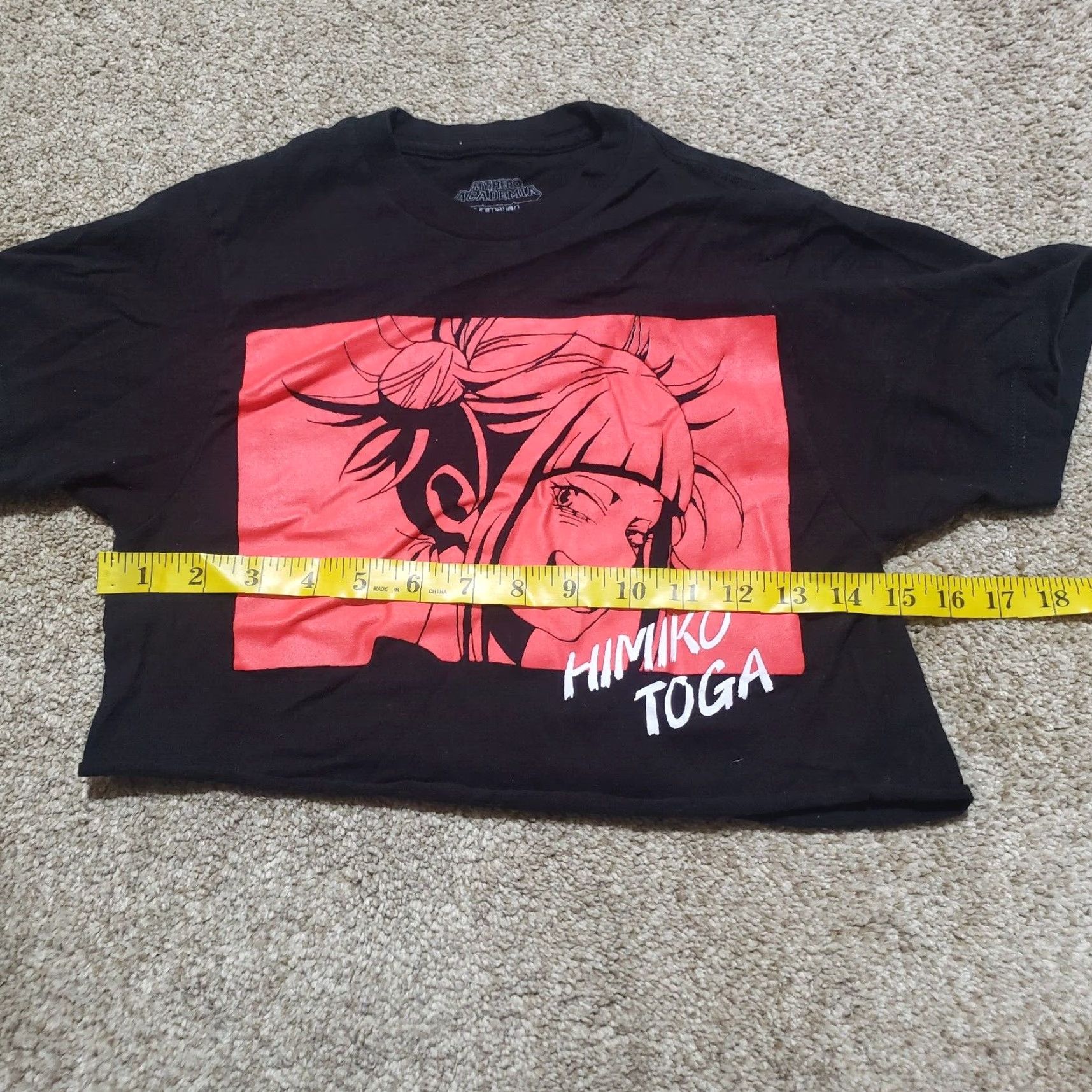 Toga Funimation My Hero Academia Shirt XS Women's Crop Top T-Shirt Black Logo Anime 90s Theme Size XS / US 0-2 / IT 36-38 - 4 Thumbnail