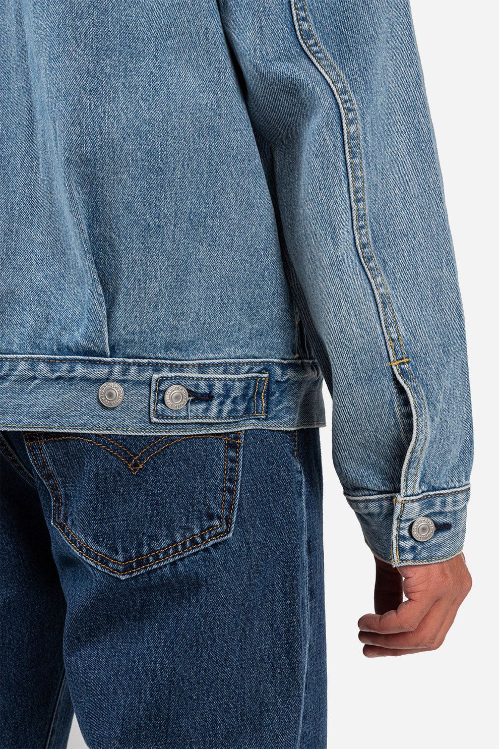 Levi's Levi’s Type 2 Sashiko Boro Repair Denim Trucker Jacket Size US S / EU 44-46 / 1 - 4 Thumbnail