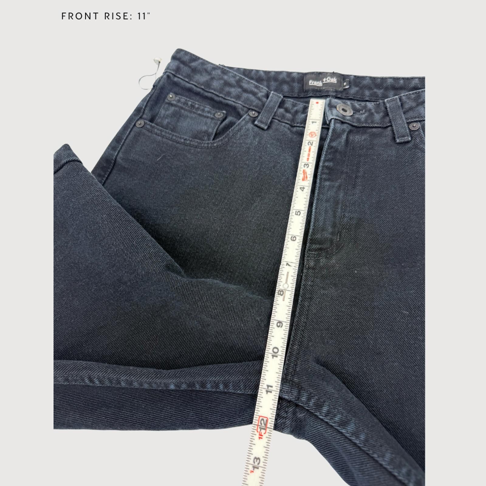 Frank & Oak Frank & Oak High Rise Slim Straight Jeans Black 28 Size 28" / US 6 / IT 42 - 7 Thumbnail