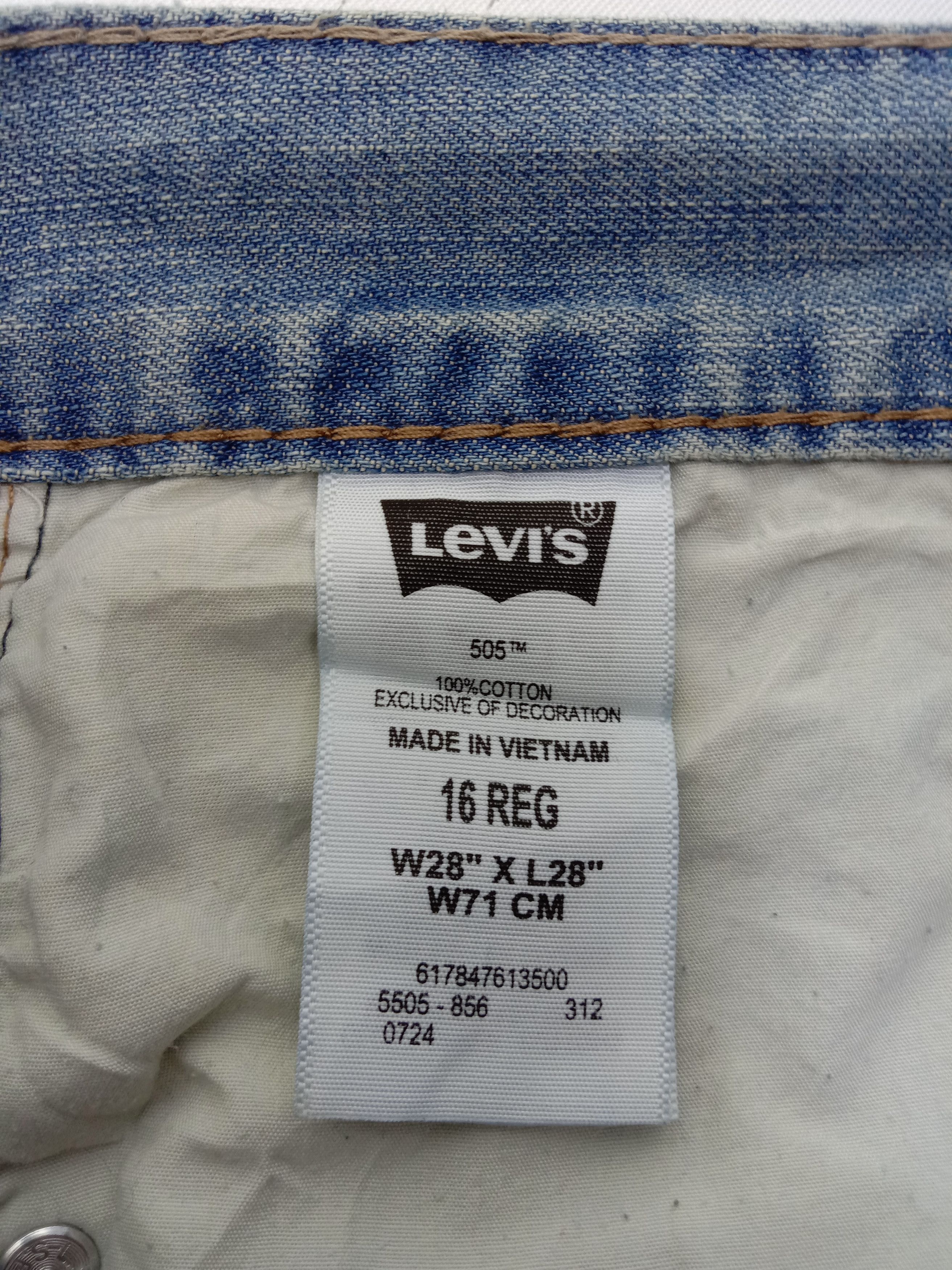 Levi's Vintage Levi's 505 Jeans Blue Wash Straight Leg Denim Size 28" / US 6 / IT 42 - 12 Thumbnail