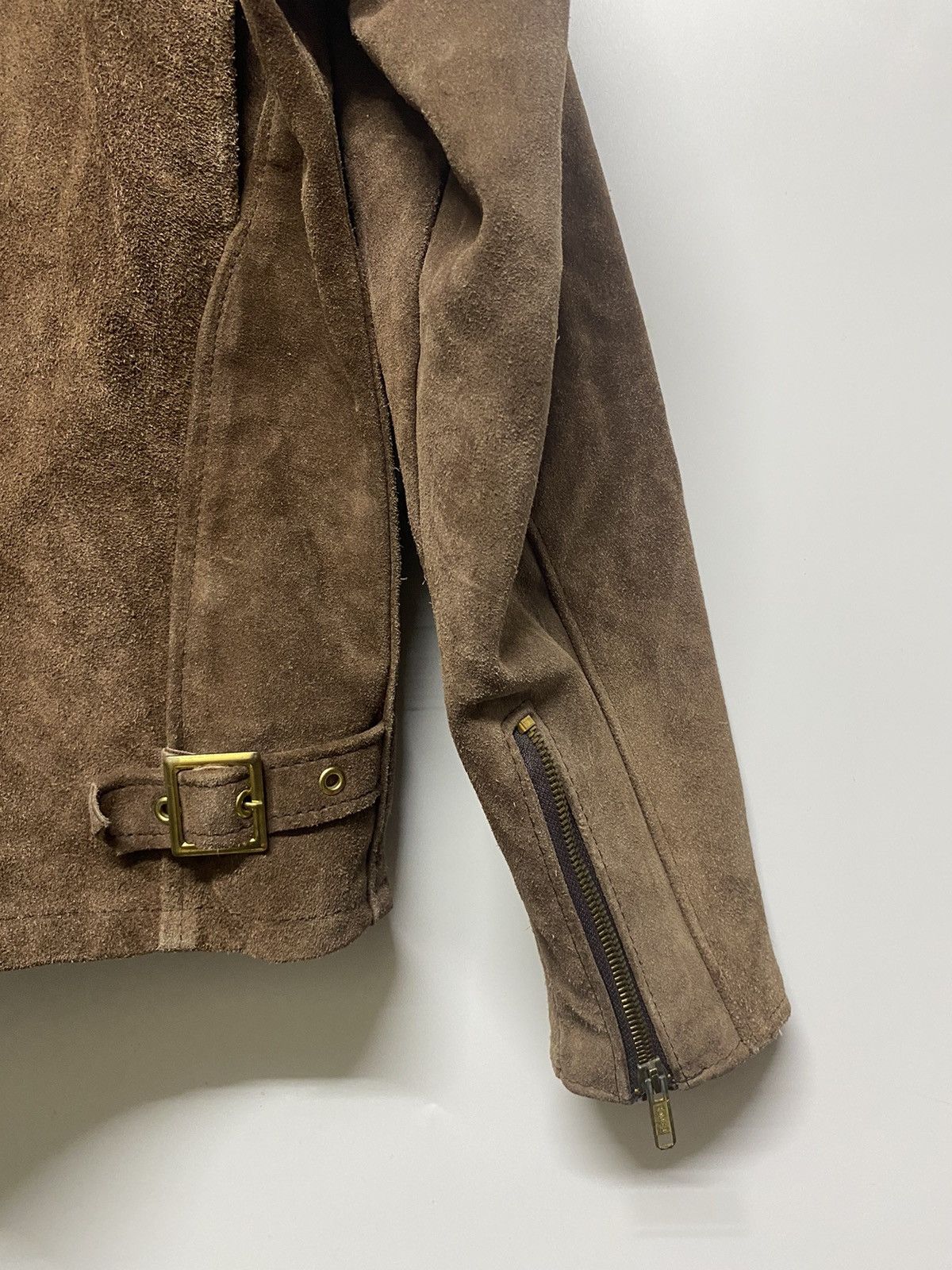 Schott Vtg Schott Leather Riders Trucker Jacket Suede Size 38 Brown Size US XL / EU 56 / 4 - 17 Thumbnail