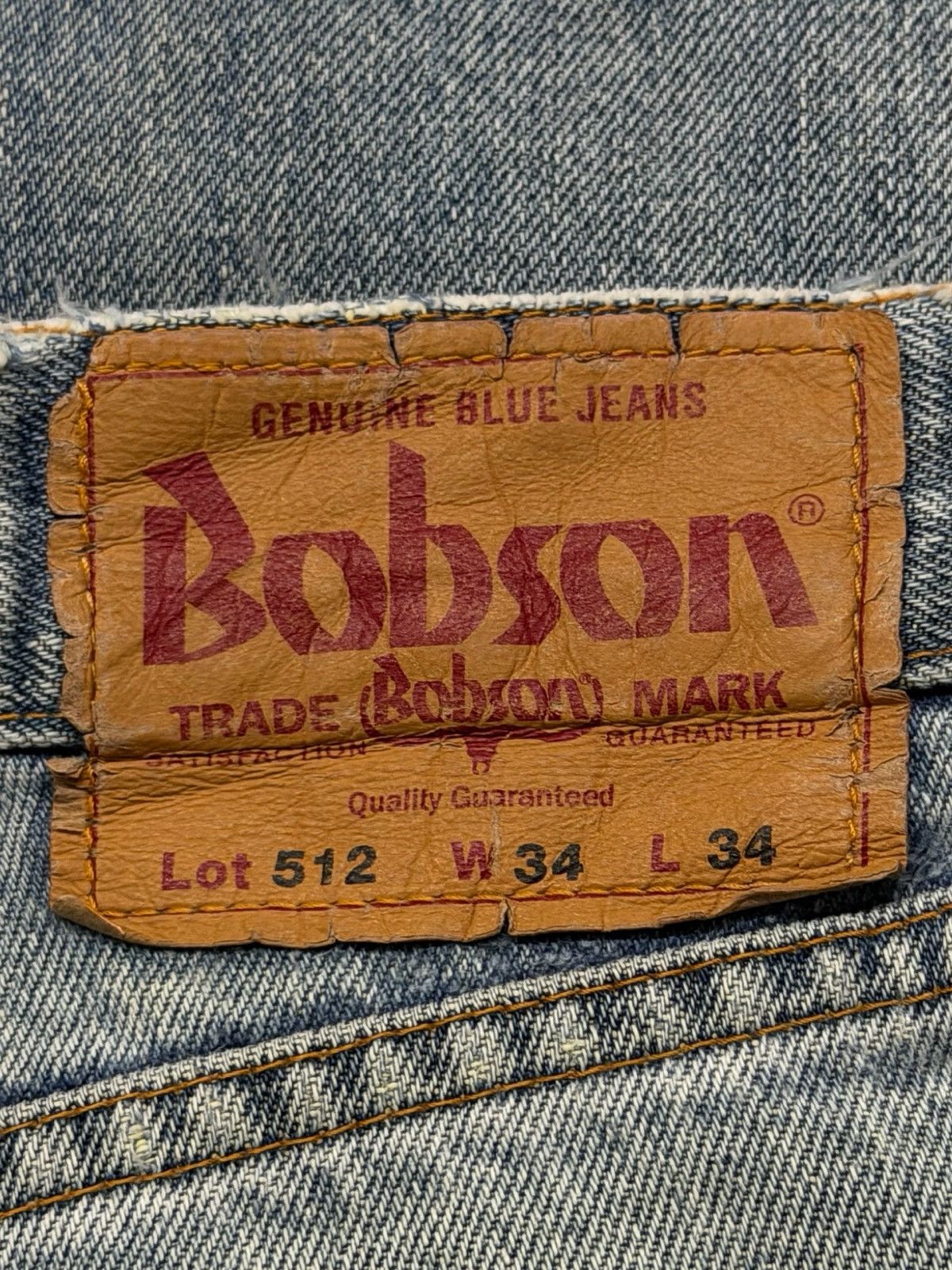 Japanese Brand Vintage 90s Bobson Lot 512 Denim Jeans Made in Japan | W34 Size US 34 / EU 50 - 9 Thumbnail