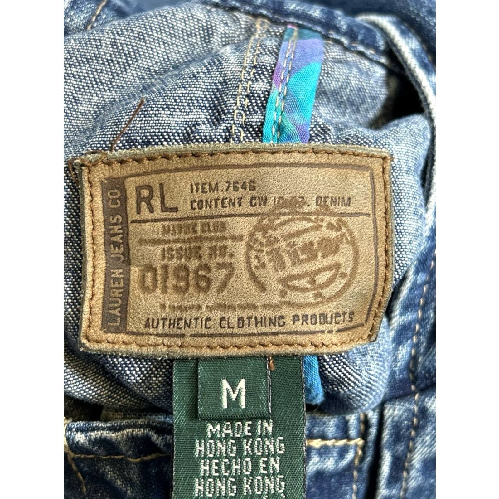 Ralph Lauren VINTAGE Ralph Lauren Jacket Womens M Blue Cotton Denim Rope Duffle Parka Long Sleeve Button Pockets Casual Size M / US 6-8 / IT 42-44 - 3 Thumbnail