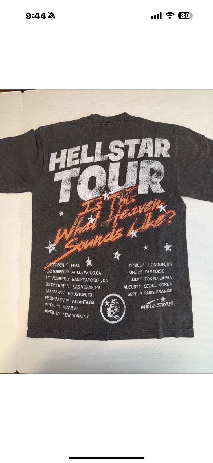 HELLSTAR Hellstar Studios Biker Tour Tee Gray NWOT Size Small Size US S / EU 44-46 / 1 - 3 Thumbnail