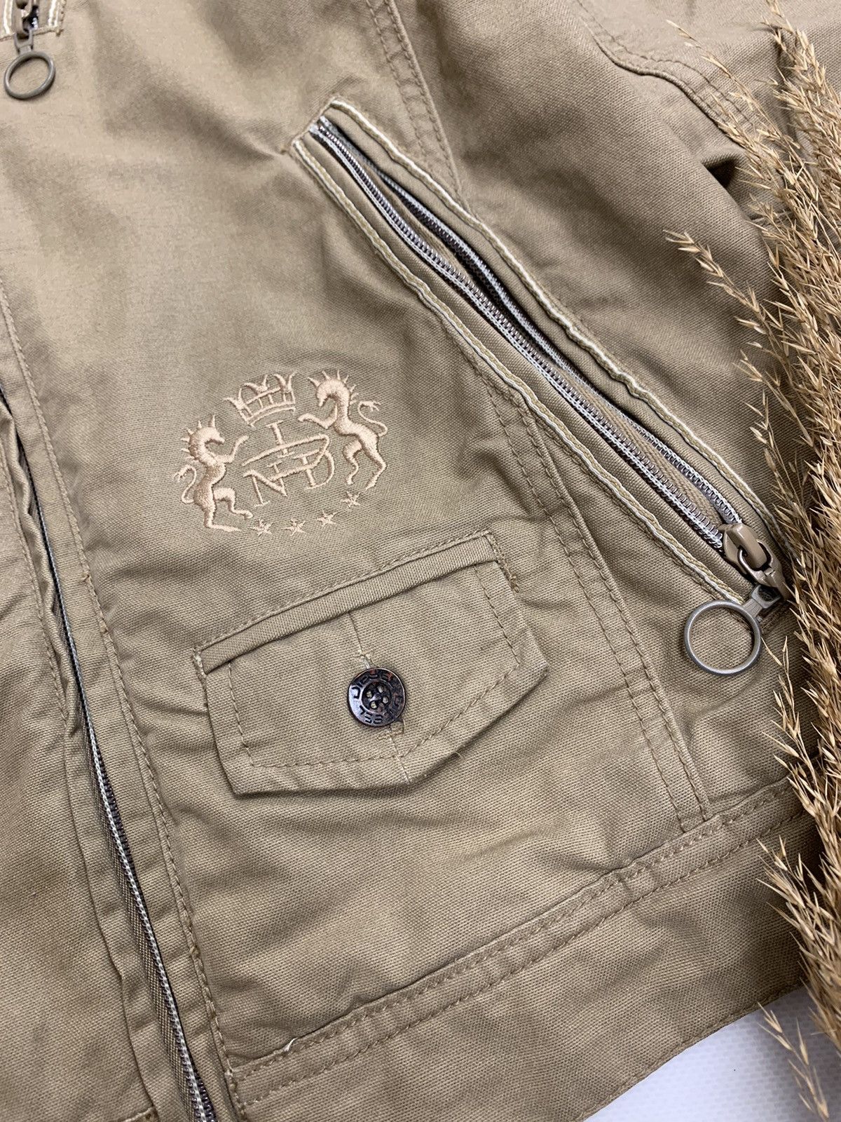 Designer × Diesel × Vintage Vintage Diesel Patchwork Racing Denim Jacket Size M / US 6-8 / IT 42-44 - 9 Thumbnail