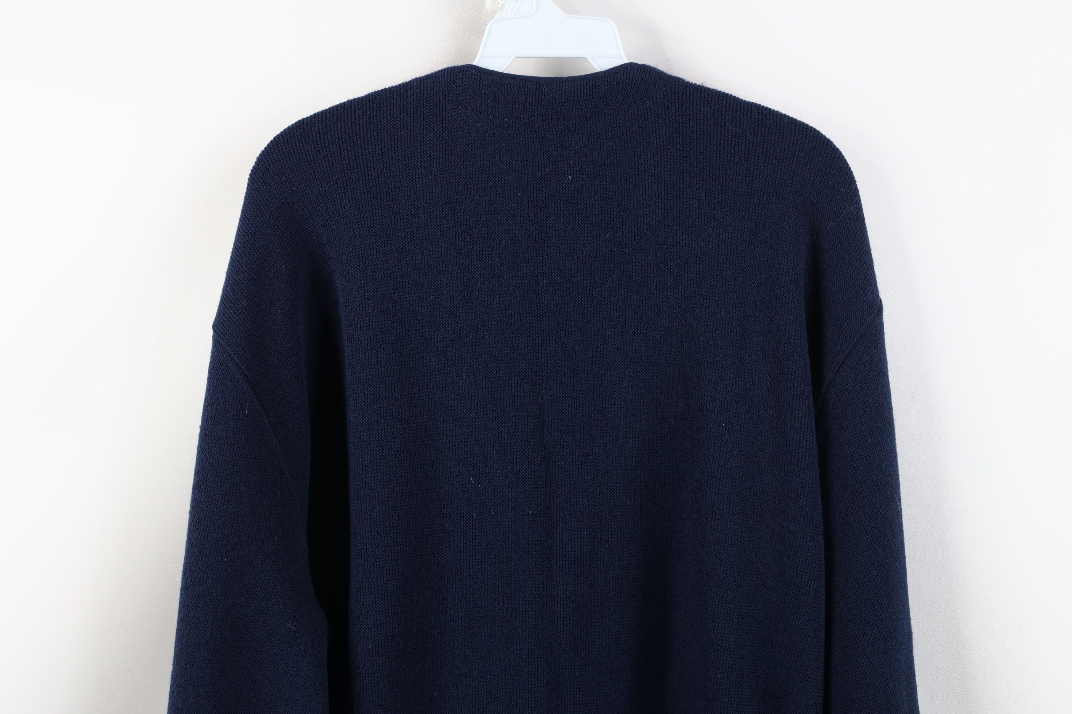 Vintage Vintage 70s Streetwear Cobain Cardigan Sweater Navy Blue Size US XXL / EU 58 / 5 - 11 Thumbnail