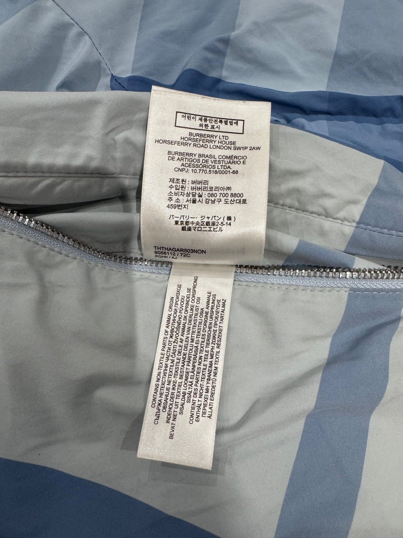 Burberry Burberry Check Packaway Half-Zip Hooded Jacket Blue Size US S / EU 44-46 / 1 - 15 Thumbnail