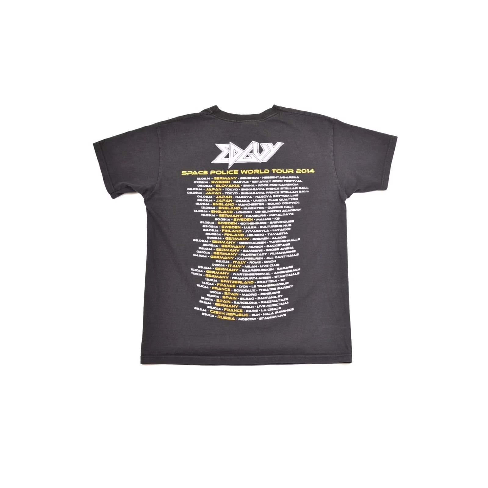Fruit Of The Loom Fruit of the Loom Edguy Space Police World Tour 2014 T-Shirt Tee, Size M, Black, Men, 100% Cotton, Vintage? Size US M / EU 48-50 / 2 - 6 Thumbnail