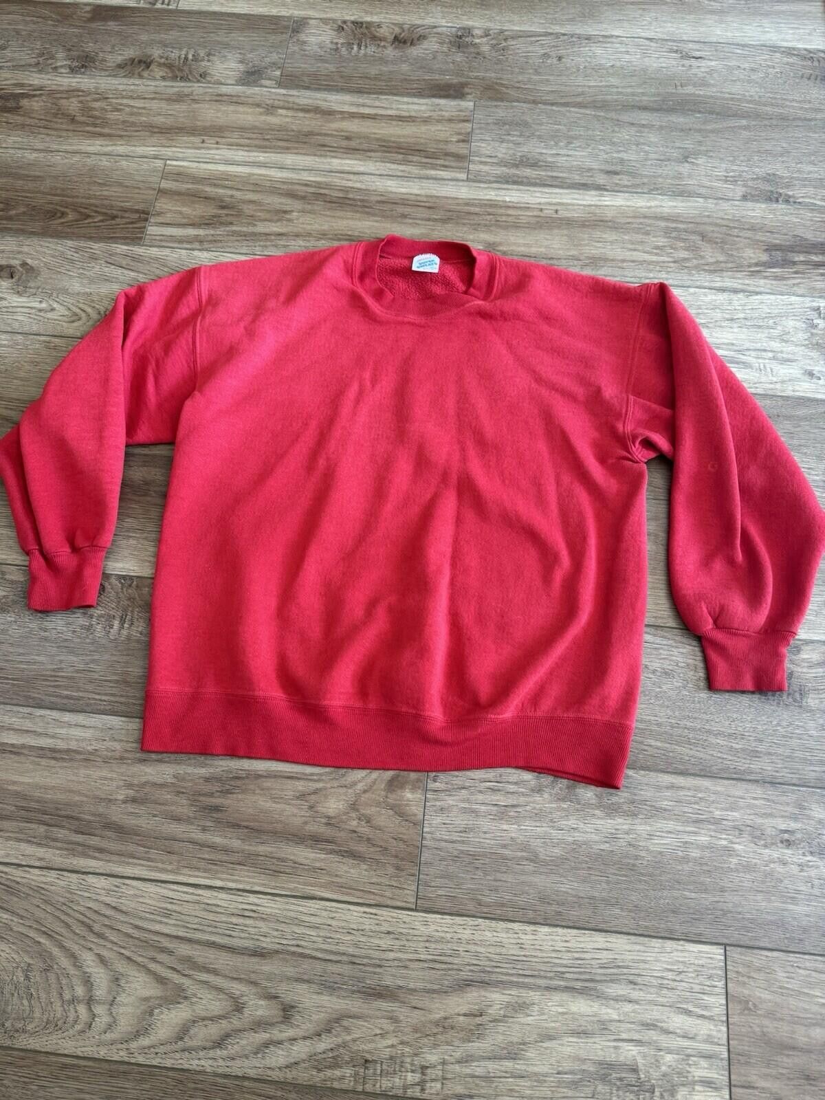 Jerzees Vintage 80s 90s Jerzees Super Sweats Red Crewneck Sweater Size US L / EU 52-54 / 3 - 1 Thumbnail