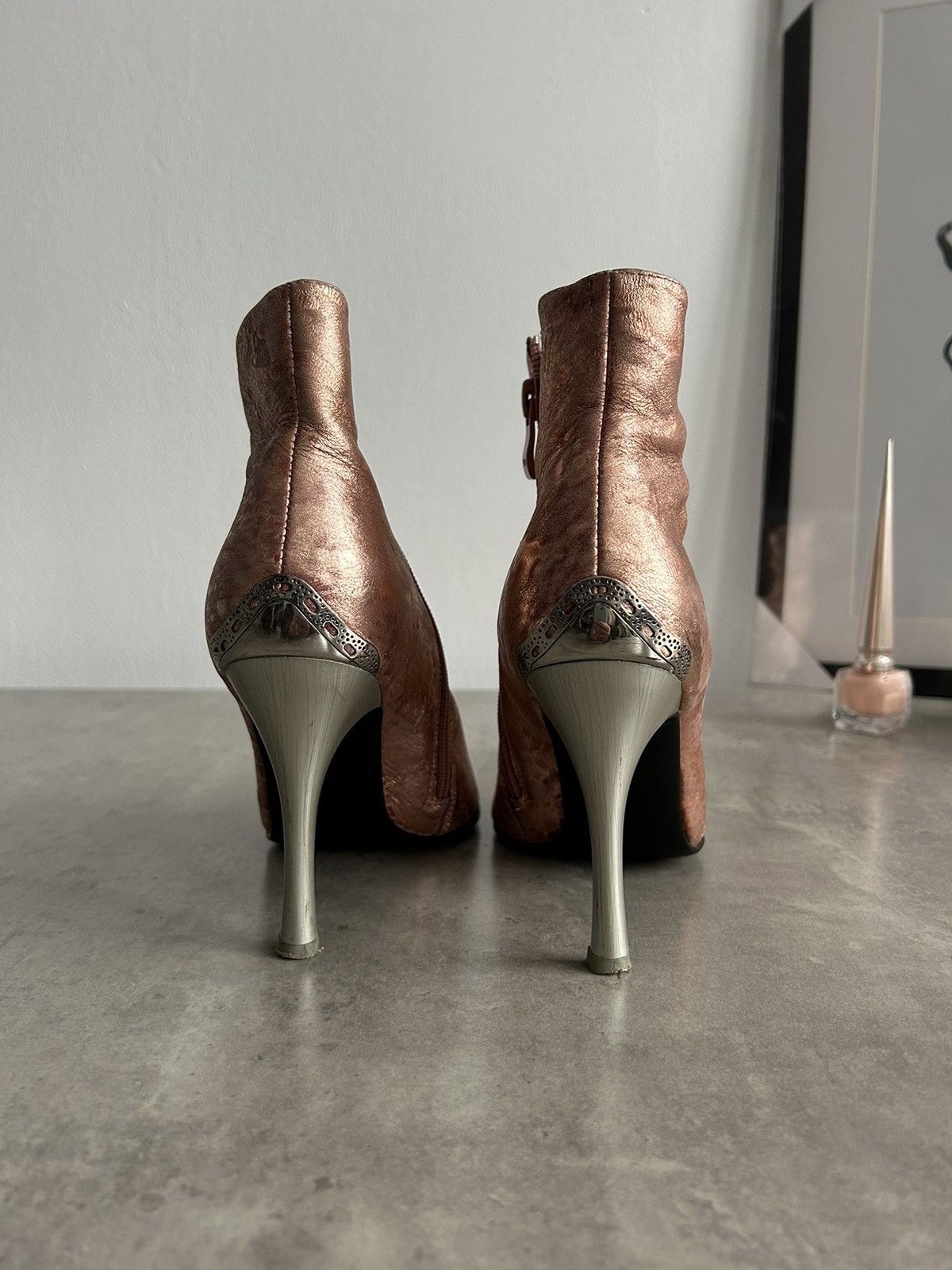 Vintage rare Y2K heels boots avant garde 00s 90s