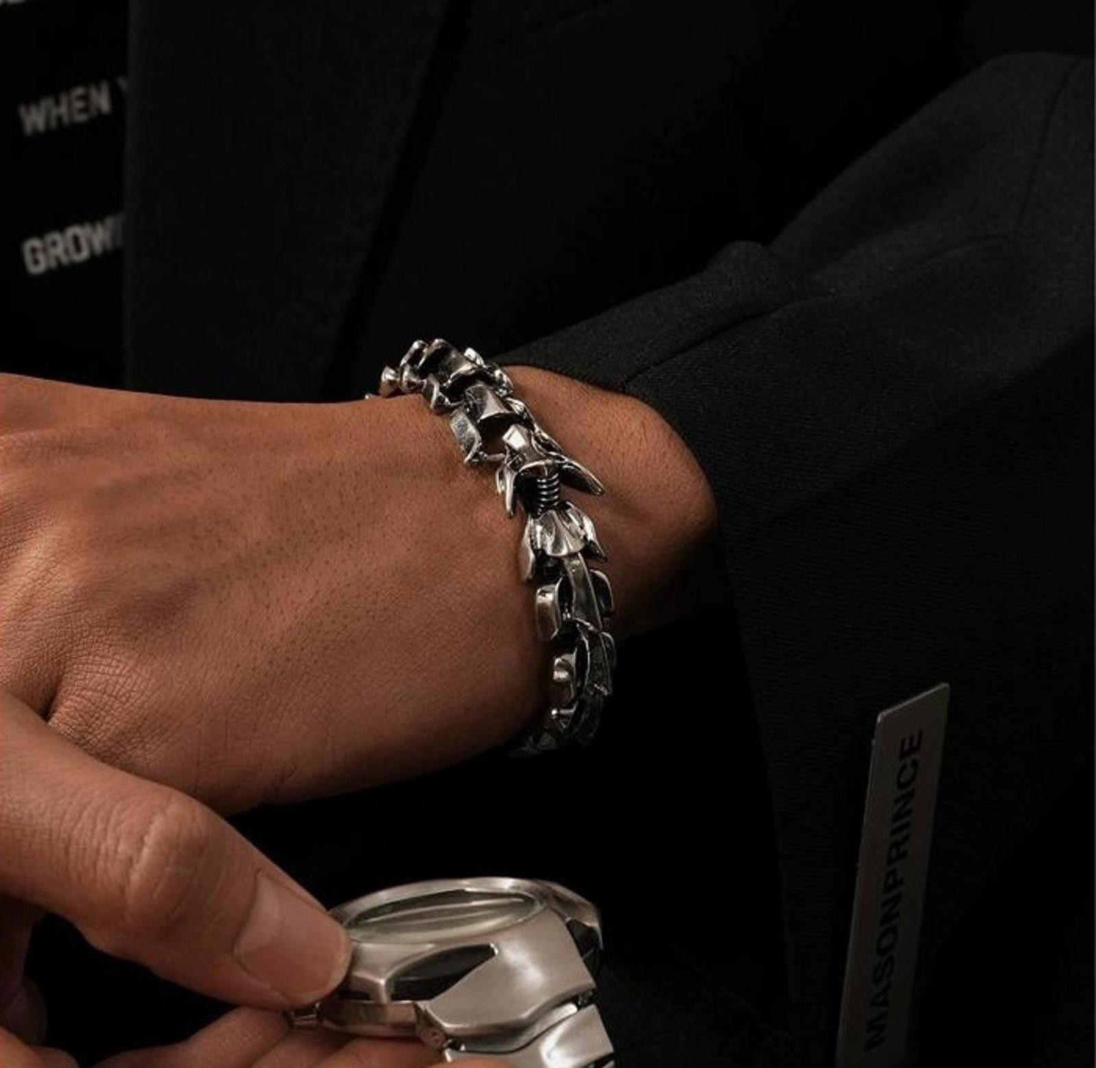 Jewelry Silver Chunky Chain Link Bracelet, Men's Accessory Size ONE SIZE - 2 Thumbnail