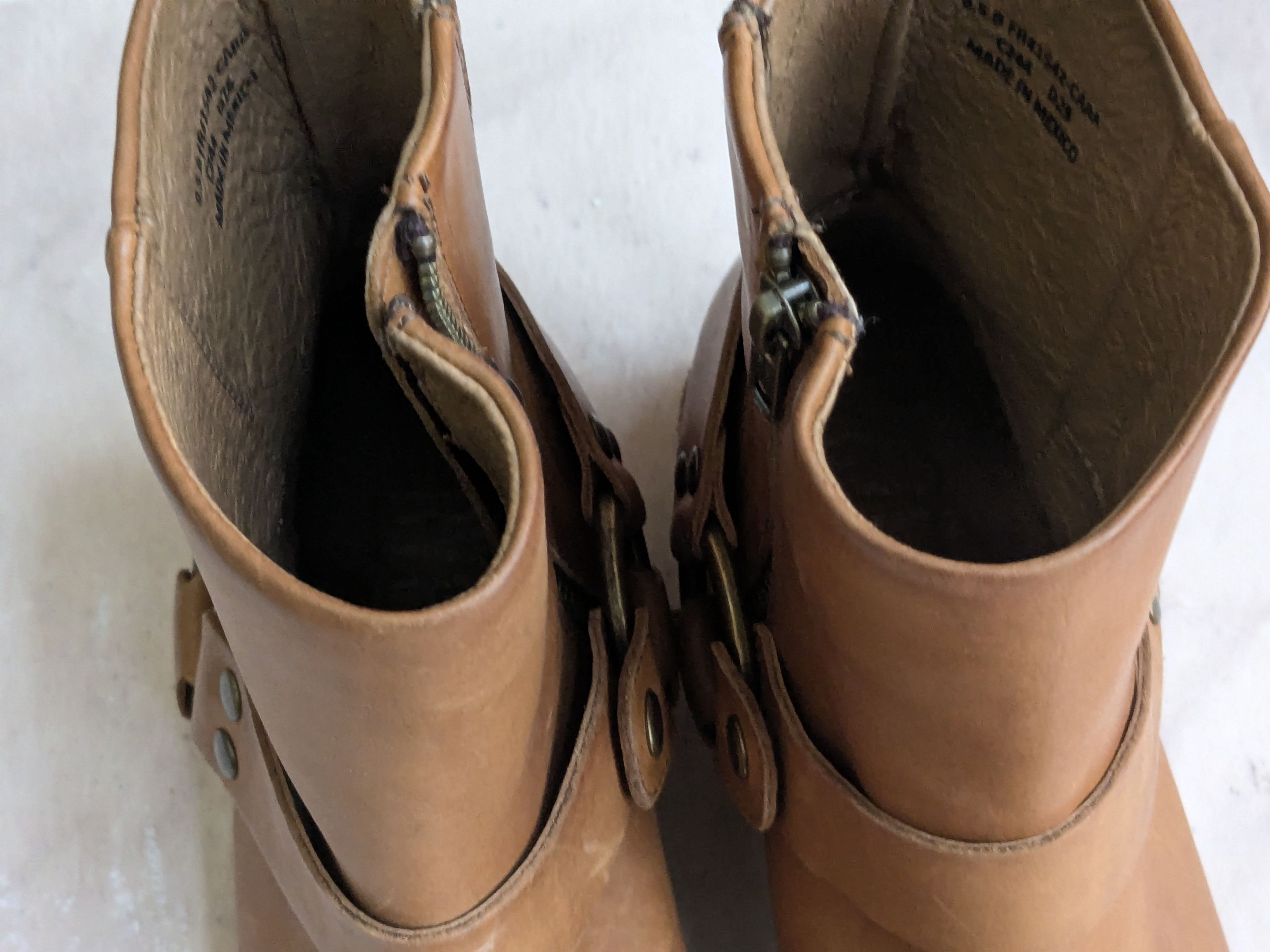 Frye Frye Harness Boots Brown 8 Leather Buckle Punk Size US 8 / EU 41 - 2 Thumbnail