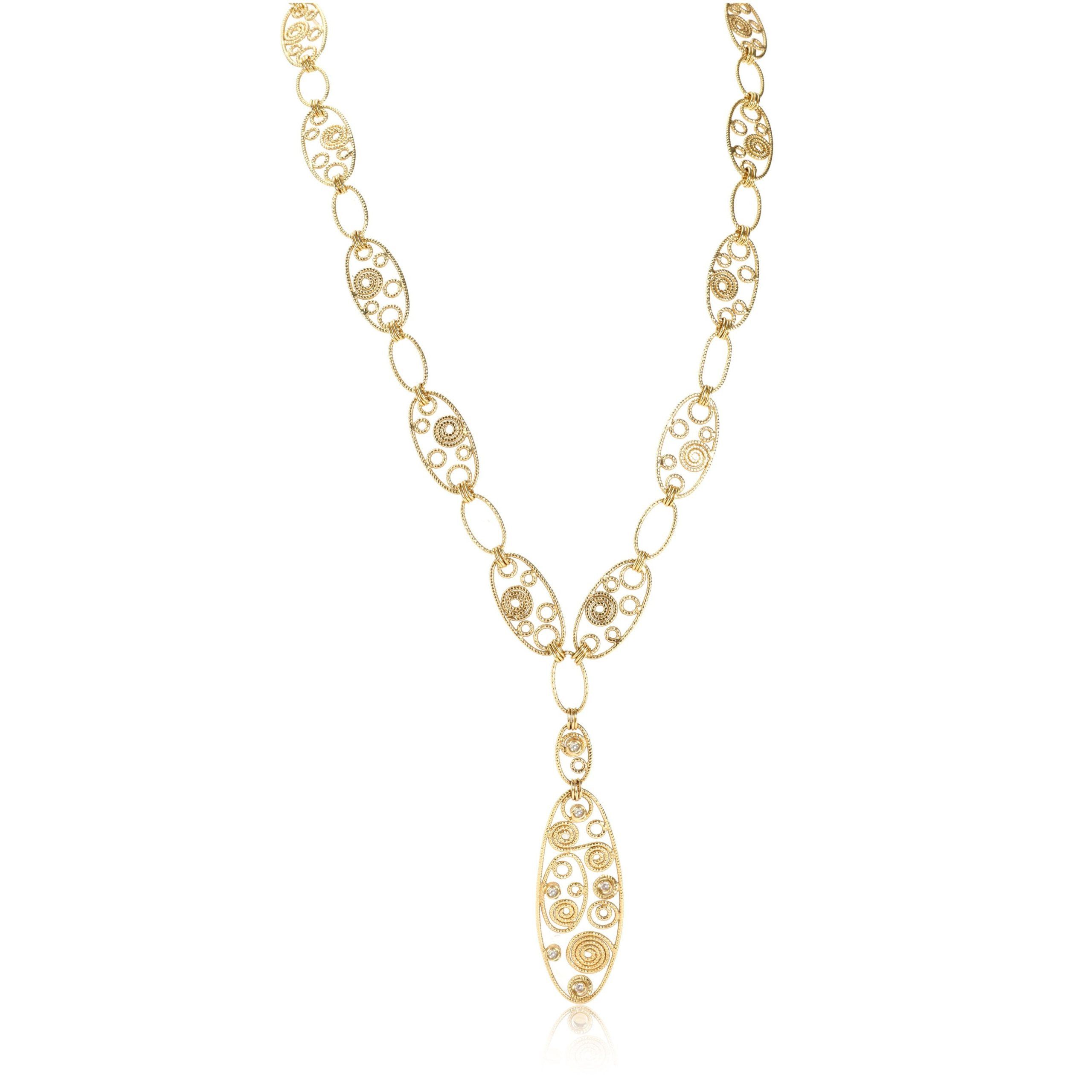 image of Tiffany Co Roberto Coin Bollicine Necklace Necklace In 18K Yellow Gold, Women's
