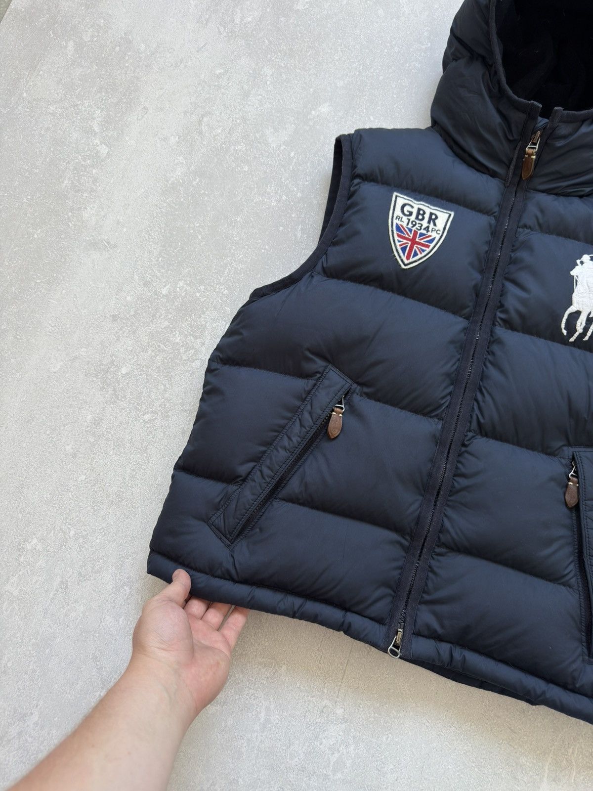 Polo Ralph Lauren Great Britain UK Big Pony Down Vest Jacket