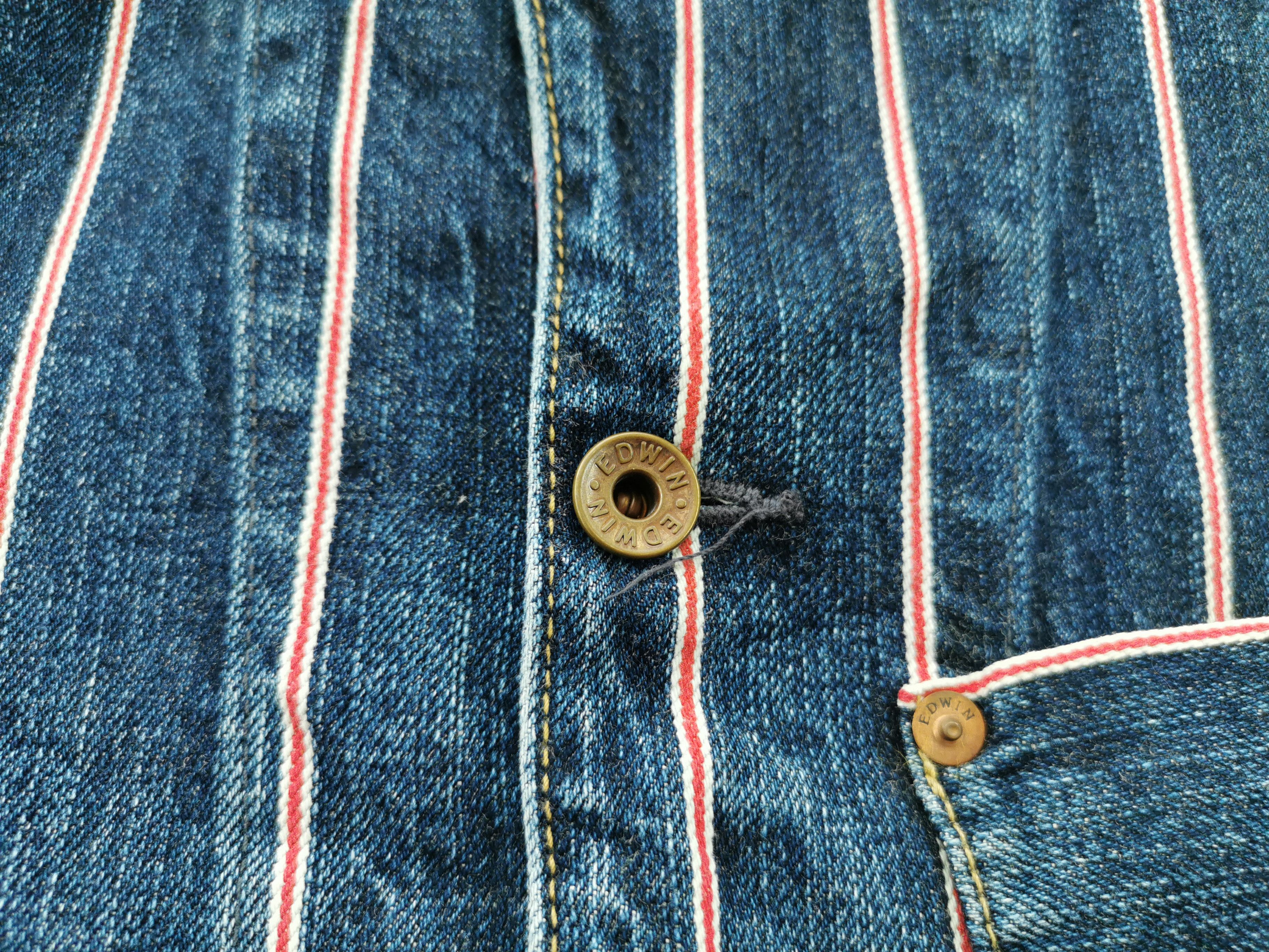Edwin Vintage 90s Edwin Grand Blue Selvedge Denim Jacket Size M Size US M / EU 48-50 / 2 - 5 Thumbnail