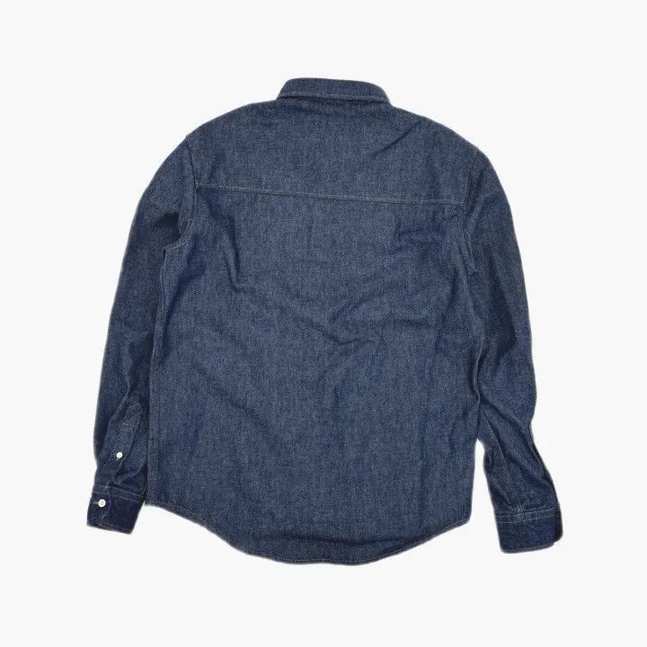 AMI AMIPARIS Blue Logo Embroidered Denim Jacket -2507 Size US M / EU 48-50 / 2 - 2 Thumbnail