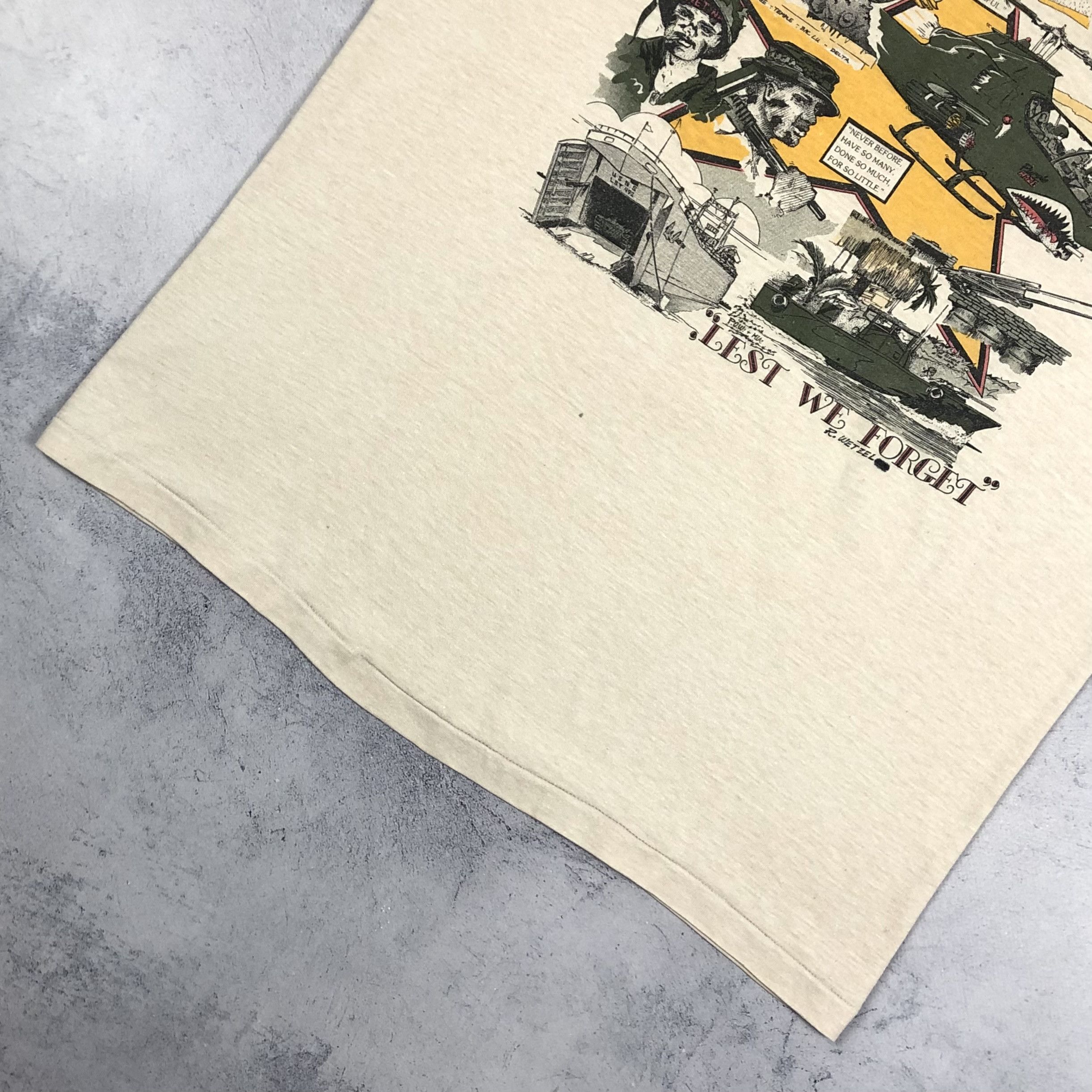 Vintage 90s Vietnam Vets Lest We Forget R. Wetzel Tee Size US L / EU 52-54 / 3 - 9 Thumbnail