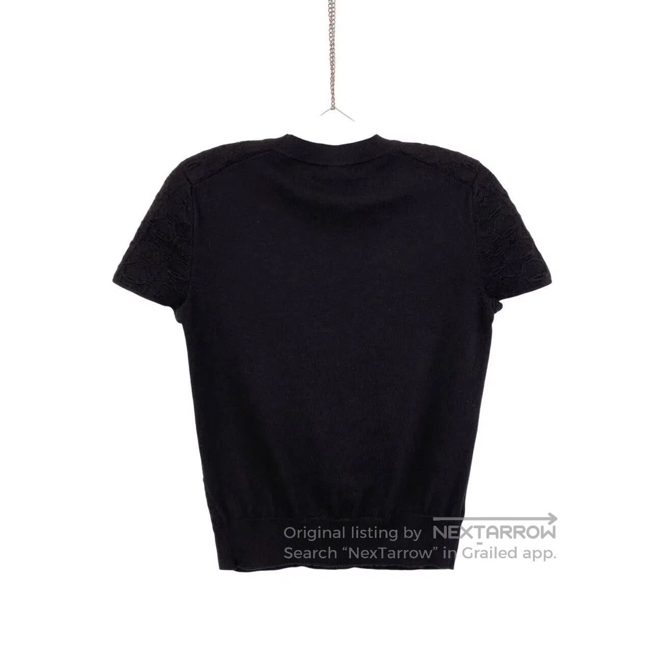Hermes Hermes Black embossed printed short sleeves| Size XXS / US 00 / IT 34 - 2 Thumbnail