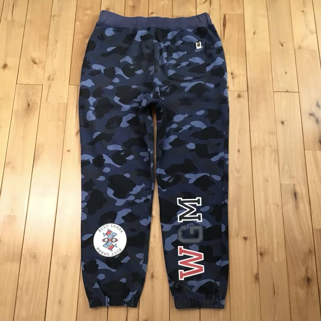 Bape BAPE Blue camo WGM shark sweat pants a bathing ape ★size L Size US 34 / EU 50 - 3 Thumbnail