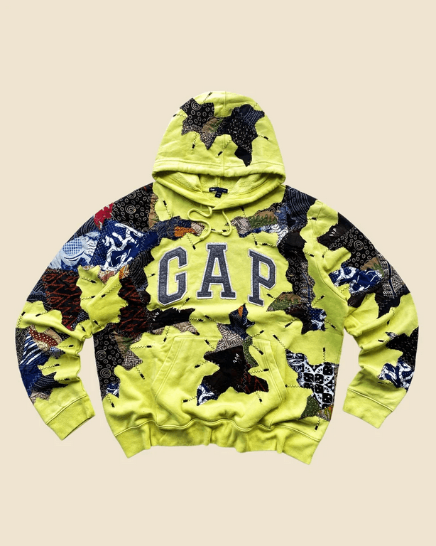 Gap REWORKED 1 OF 1 BATIK PATCHWORKS HOODIE SIZE L Size US L / EU 52-54 / 3 - 7 Thumbnail