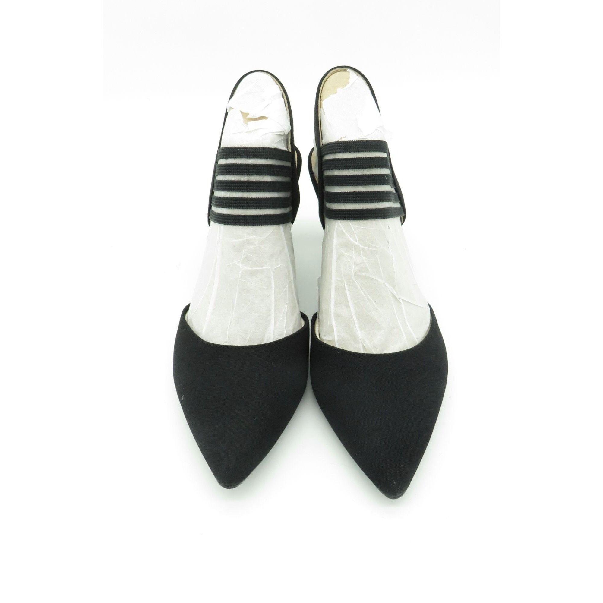 Other LifeStride Black Pointed Toe Kitten Heel Shoes Elastic Bands Size US 6 / IT 36 - 2 Thumbnail