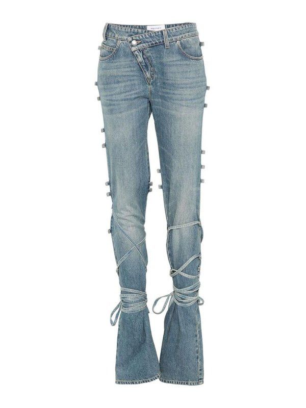 o1srvl11e0226 Tied Jeans In Blue