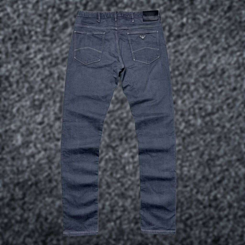 Vintage Armani Jeans Mens Denim Pants Jeans Size 32 Gray Cotton Denim Logo Pockets Inseam 34" Tailored Tapered Regular Waist 32 - Mens Jeans Size US 32 / EU 48 - 1 Thumbnail