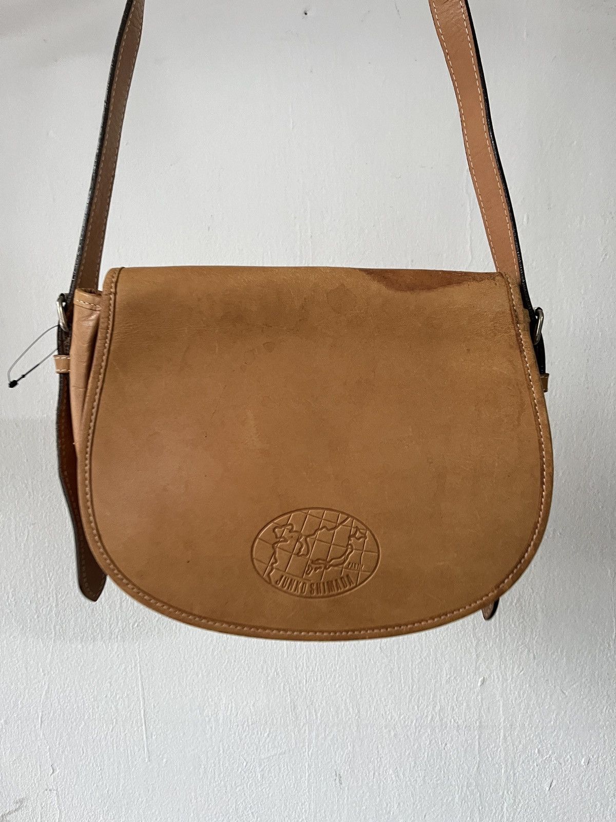 Junko Shimada × Leather Vintage Junko Shimada Part 2 Patina Suede Leather Sling Bag Size ONE SIZE - 4 Thumbnail
