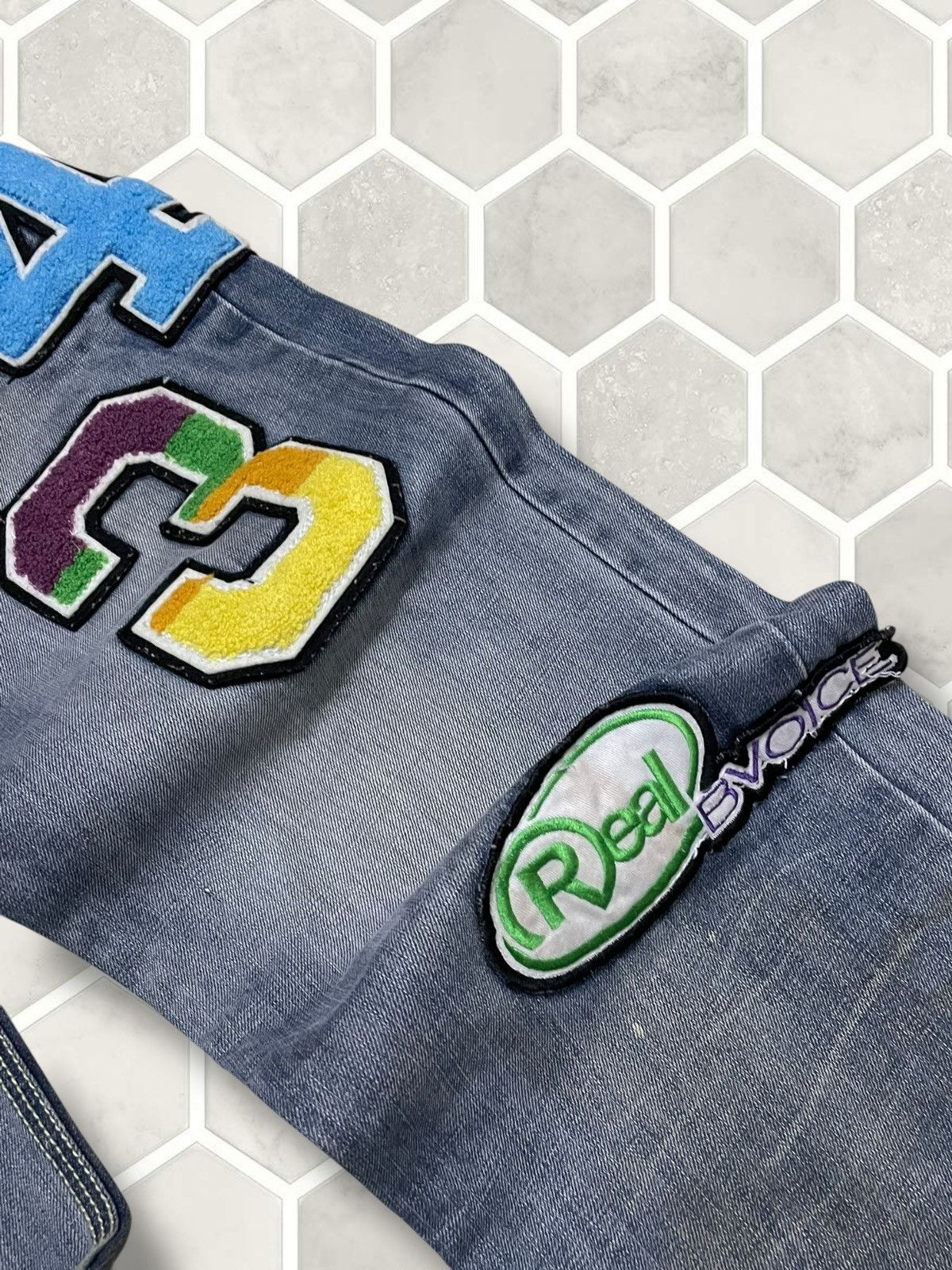 Japanese Brand Vintage Japan Streetwear RealBvoice Patchwork Baggy Denim Size US 32 / EU 48 - 8 Thumbnail