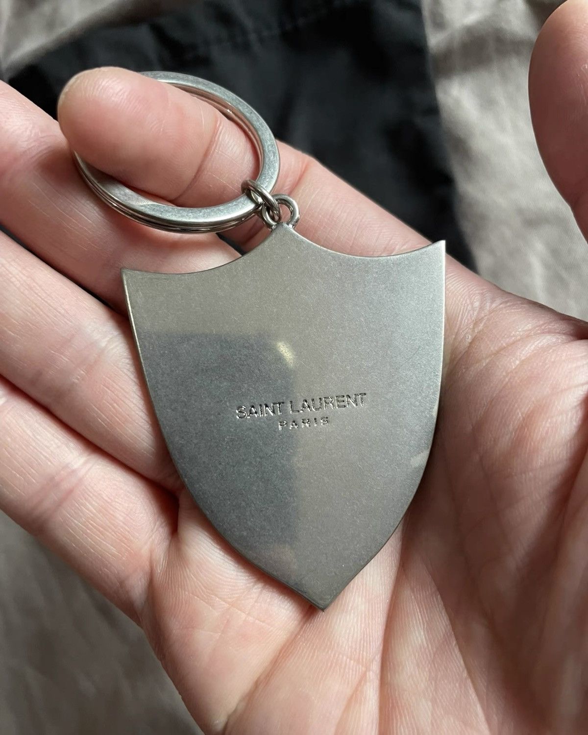 Saint Laurent Paris Saint Laurent Shield Logo Keychain Size ONE SIZE - 2 Thumbnail
