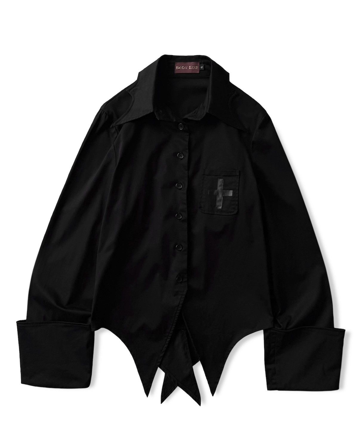 Japanese Brand BODY LINE BLACK GOTHIC SHIRT Size M / US 6-8 / IT 42-44 - 8 Thumbnail