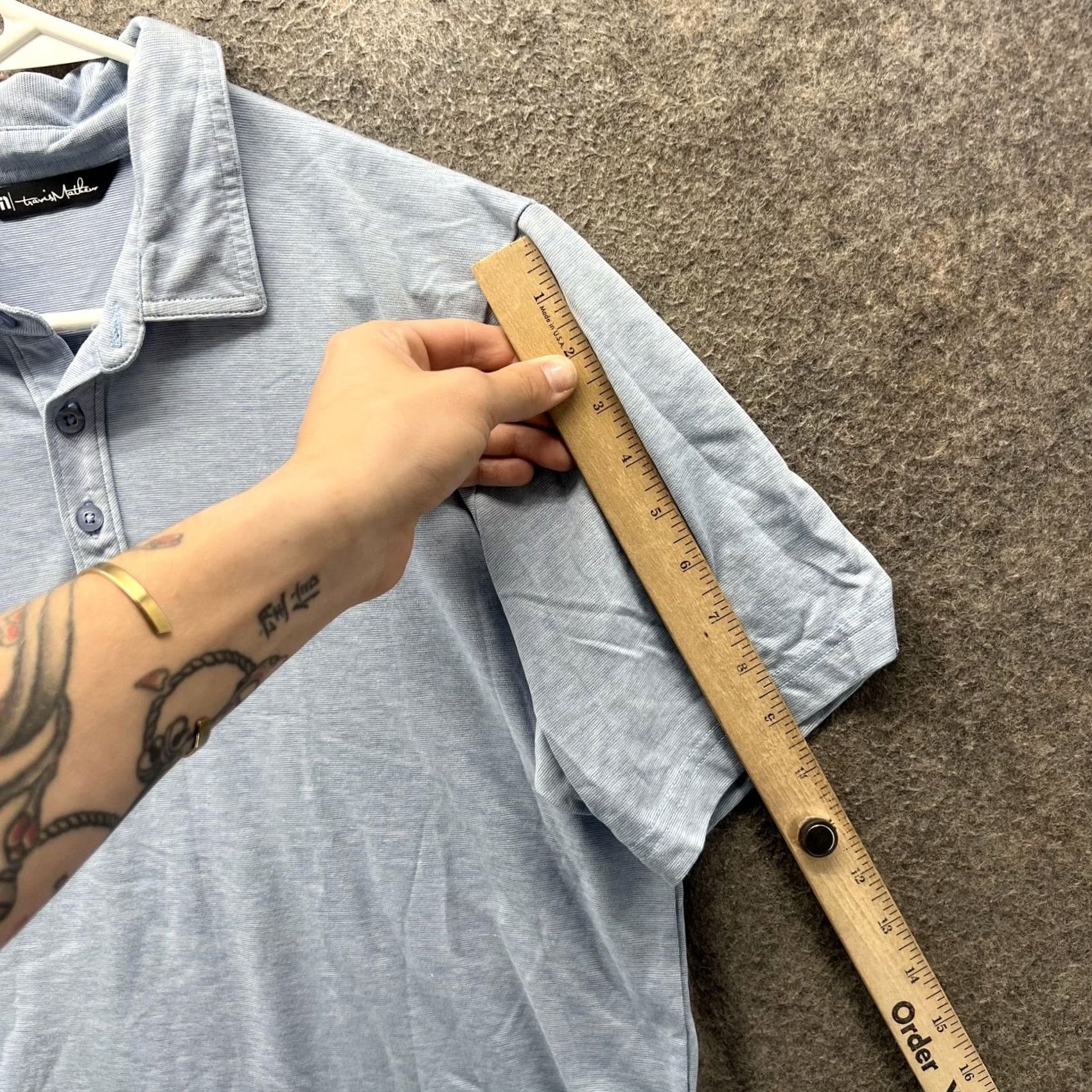 TravisMathew TravisMathew Polo Shirt Mens M Blue Stripe Pima Cotton Golf Casual Shirt Polo Mens M Blue Stripe Size US M / EU 48-50 / 2 - 6 Thumbnail