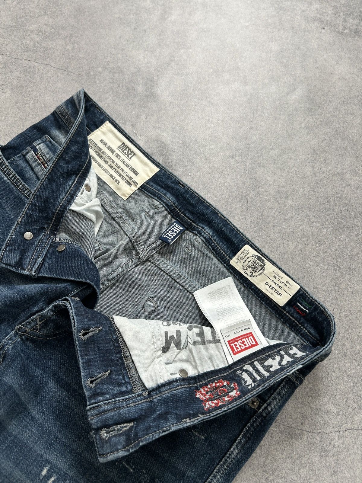 Diesel Diesel D-EETER jeans mens skinny distressed mens size 32/33 Size US 32 / EU 48 - 7 Thumbnail