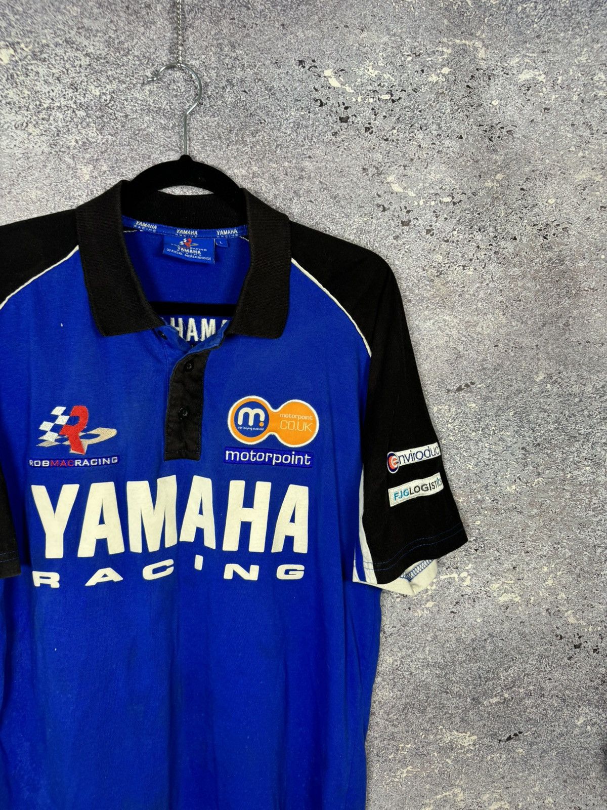 Vintage × Yamaha Vintage Yamaha Rob Mac Racing Superbike Moto Polo Shirt Size US L / EU 52-54 / 3 - 2 Thumbnail
