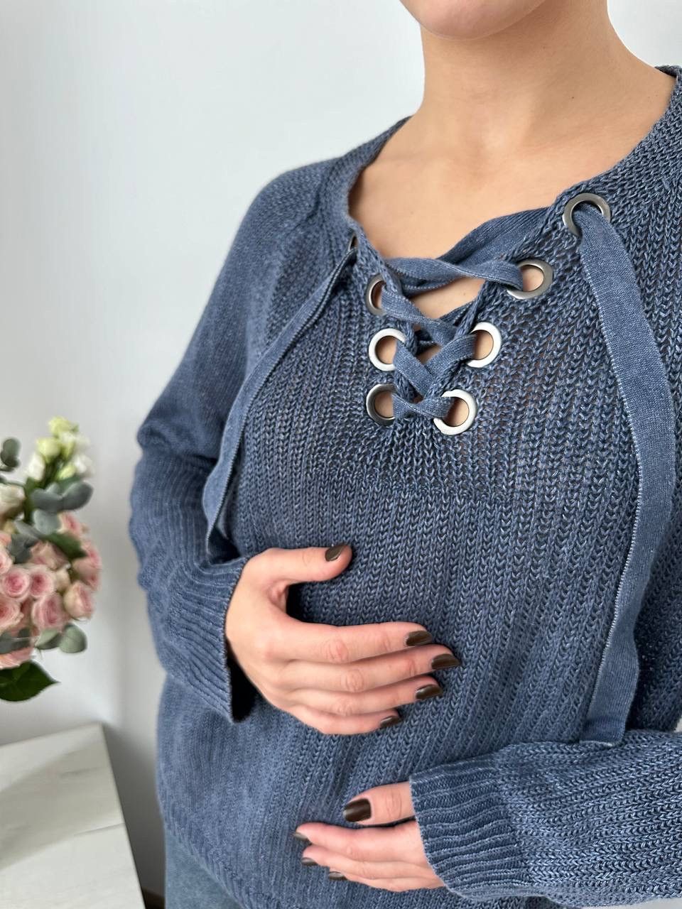 Polo Ralph Lauren × Vintage Vintage Polo Ralph Lauren Knit Blue Women’s Sweater Size XL / US 12-14 / IT 48-50 - 4 Thumbnail
