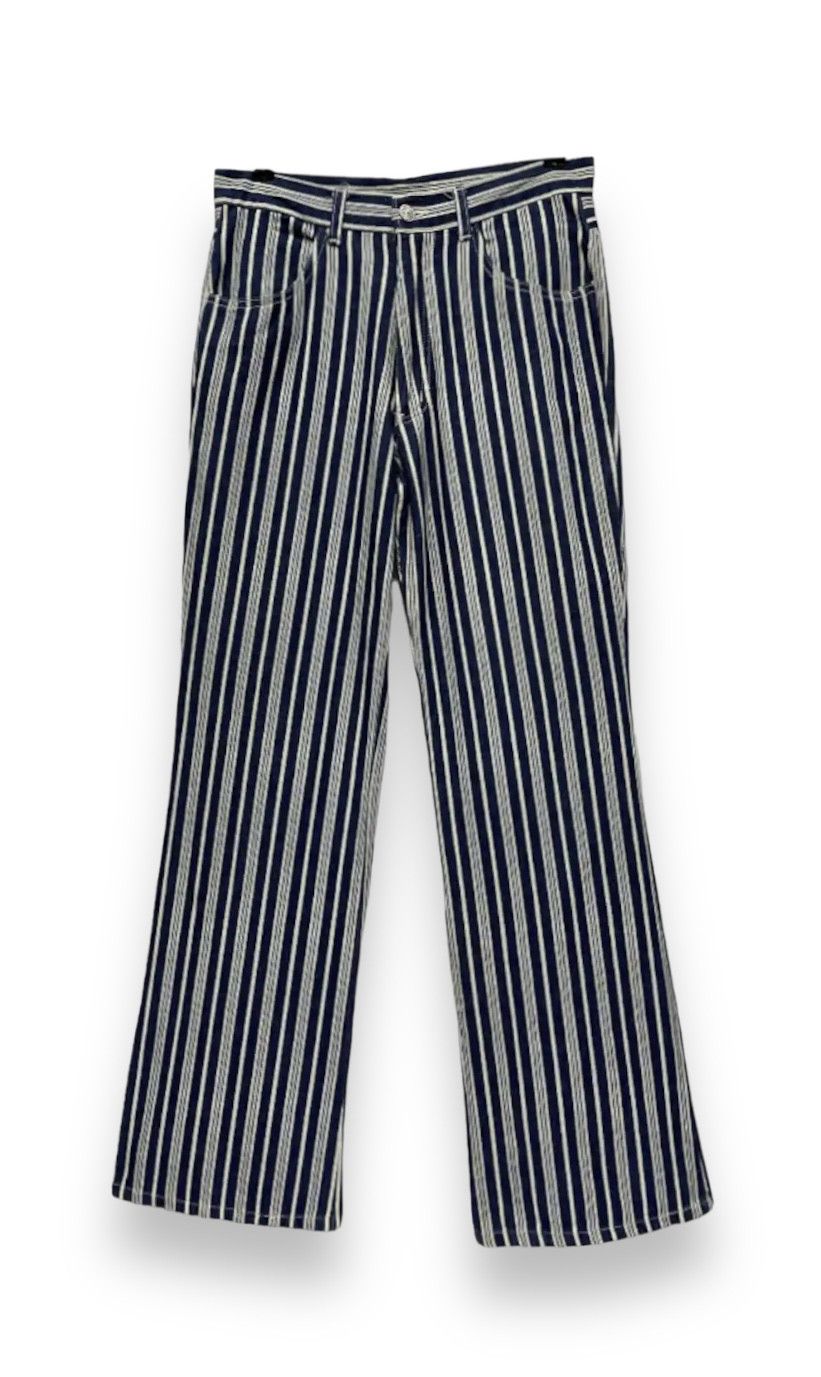 OVER THE STRiPES RARE! Vintage 70’s Talon Afro Wide Leg Striped Pants Size US 29 - 2 Thumbnail