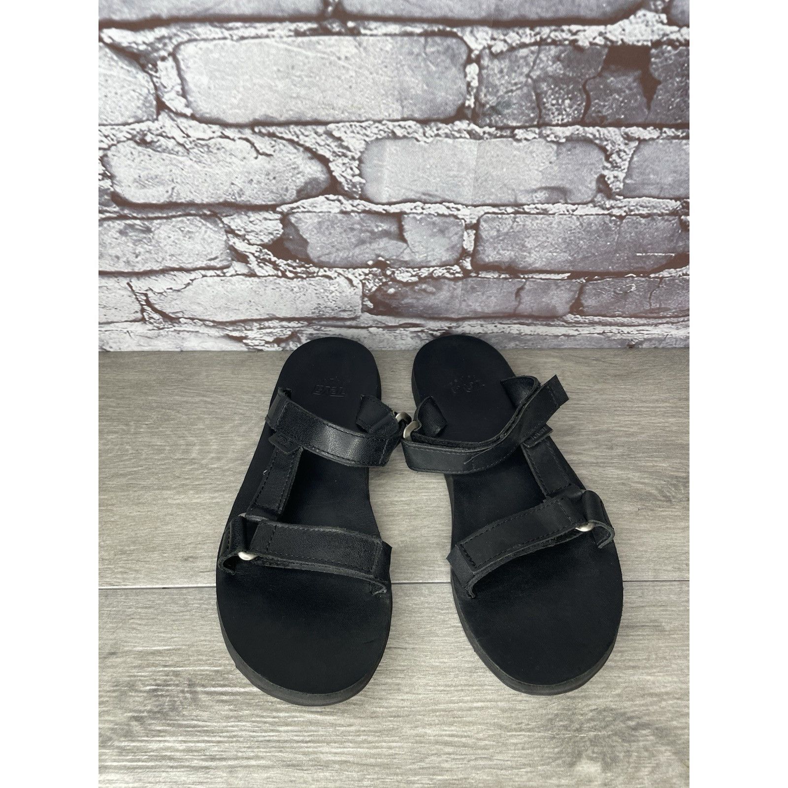 Teva Teva Black Leather Universal Straps Hiking Sandals Women’s S Size US 9 / IT 39 - 12 Thumbnail