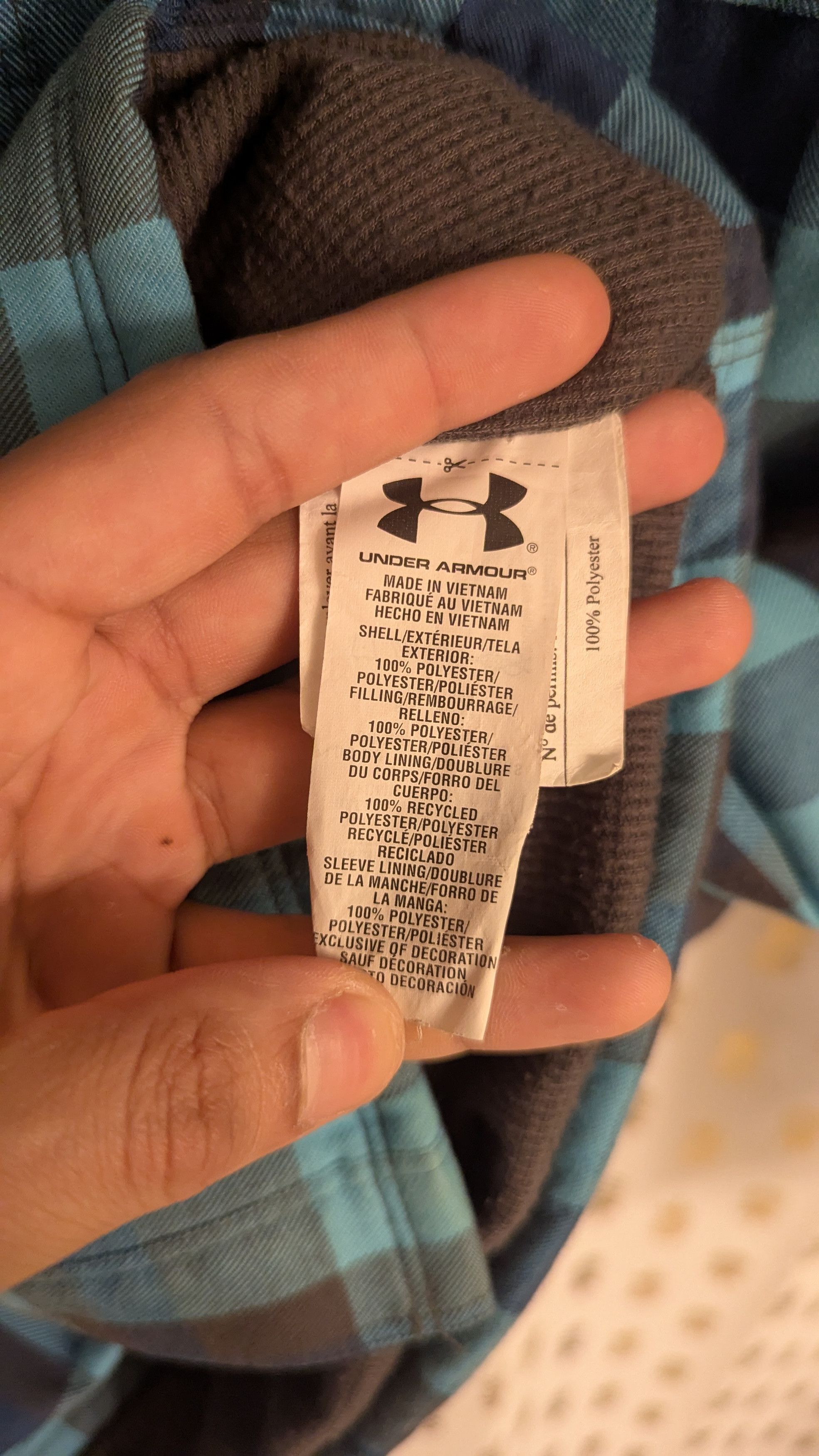 Under Armour Blue Check Plaid Under Armour Size US L / EU 52-54 / 3 - 8 Thumbnail