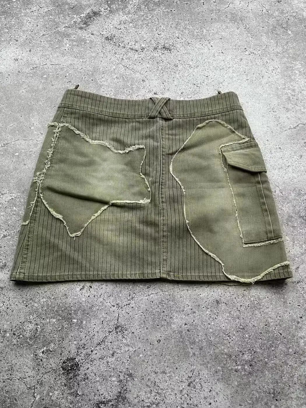 Vintage Vintage Faded Mini Skirt C247(V577)(E8) Size 27" / US 4 / IT 40 - 4 Thumbnail