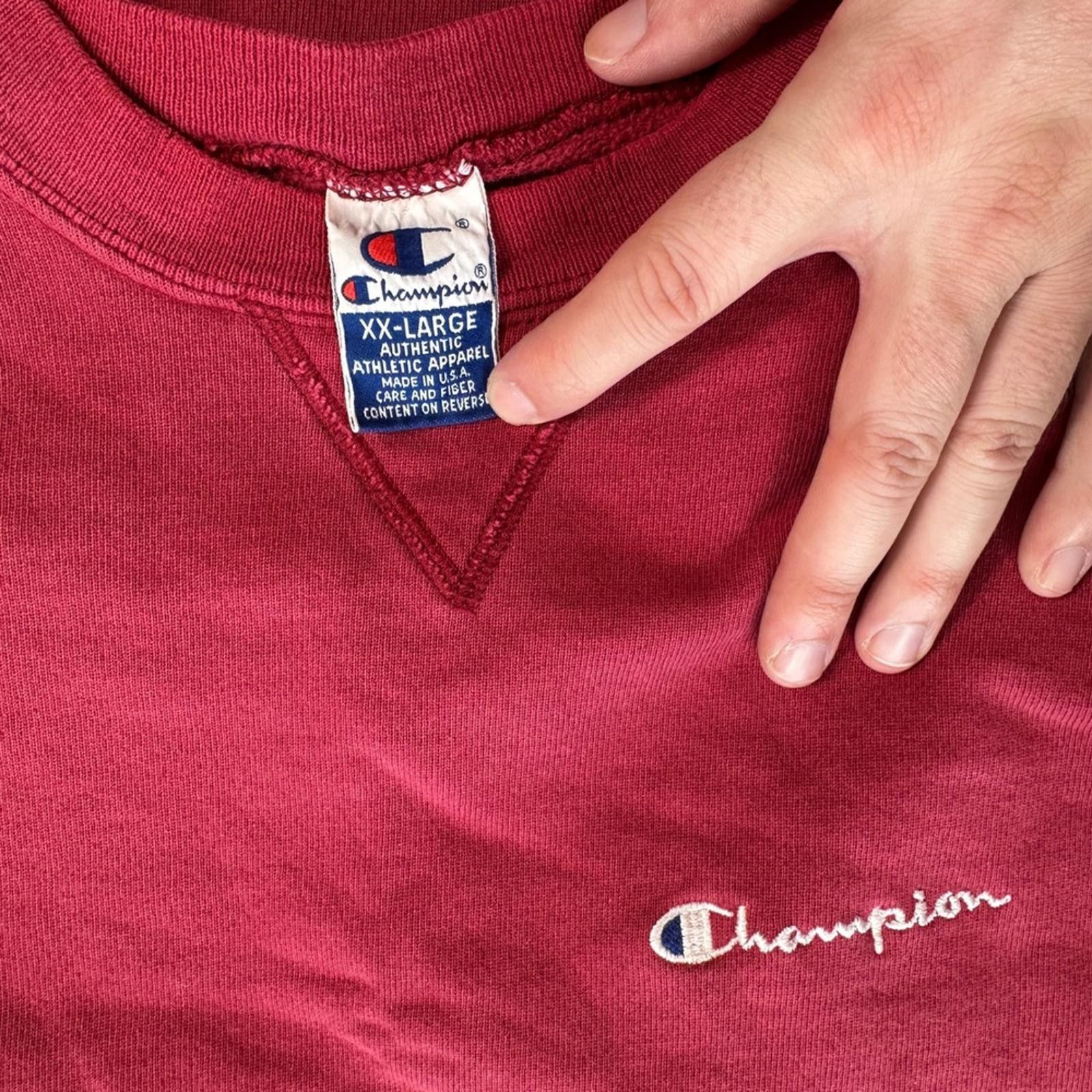 Champion Champion Red Crewneck Sweatshirt XXL Made in USA Authentic Size US XXL / EU 58 / 5 - 4 Thumbnail