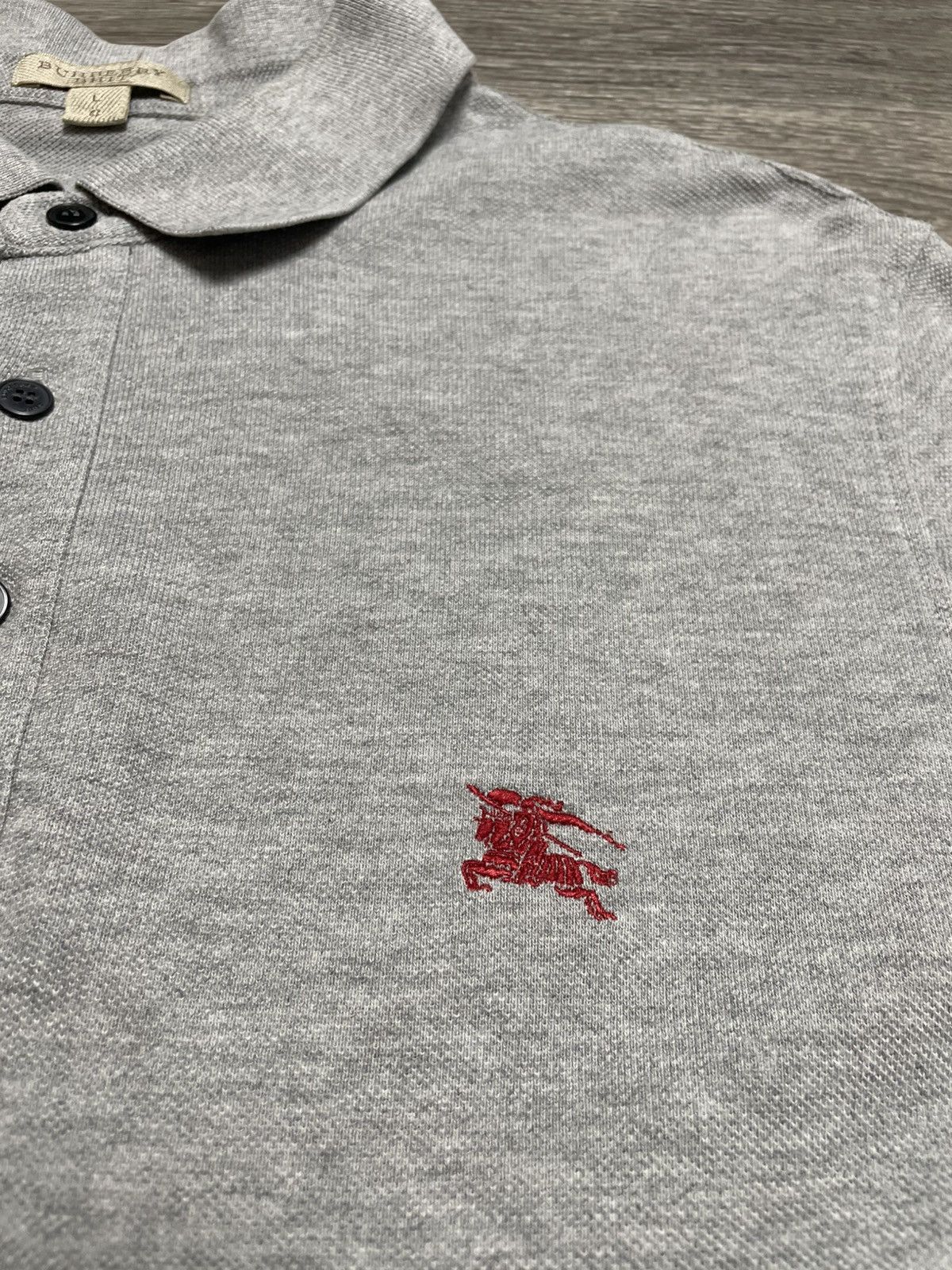 Vintage Burberry Gray Polo Shirt Luxury